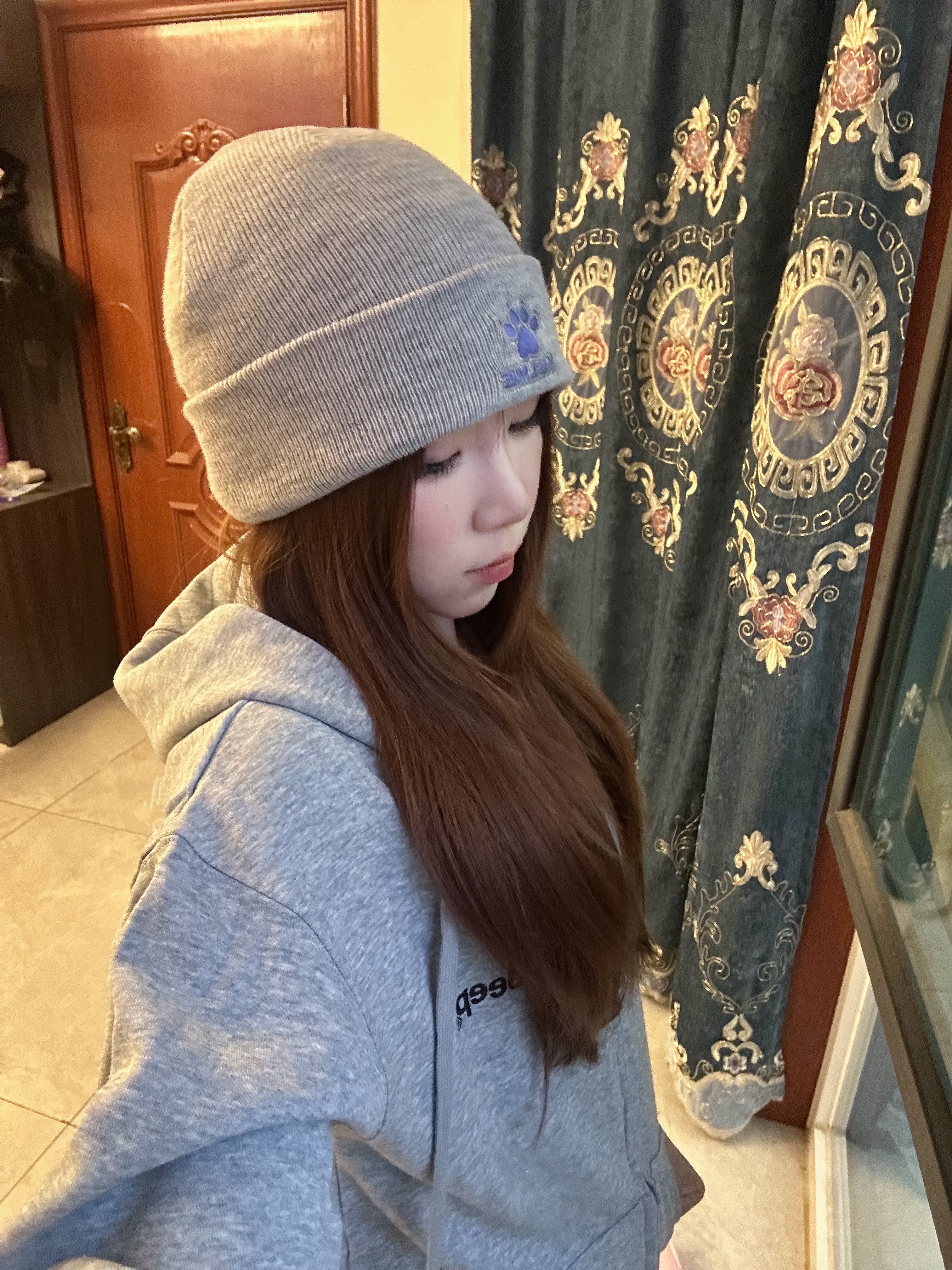 卡尔美（KELME）帽子男女秋冬季保暖户外滑雪毛线帽冷帽针织帽骑行防寒运动护耳帽 实拍图