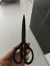 得力（deli）办公剪刀黑刃防锈中号180mm文具剪子快递刀裁缝剪刀家用生活手工剪纸刀办公用品 黑色6009-S 实拍图