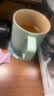 叁旬（sanxun） 知行陶瓷泡茶马克杯带盖过滤水杯女男办公室茶水分离杯子定制 知行马克杯【湖兰釉】 实拍图