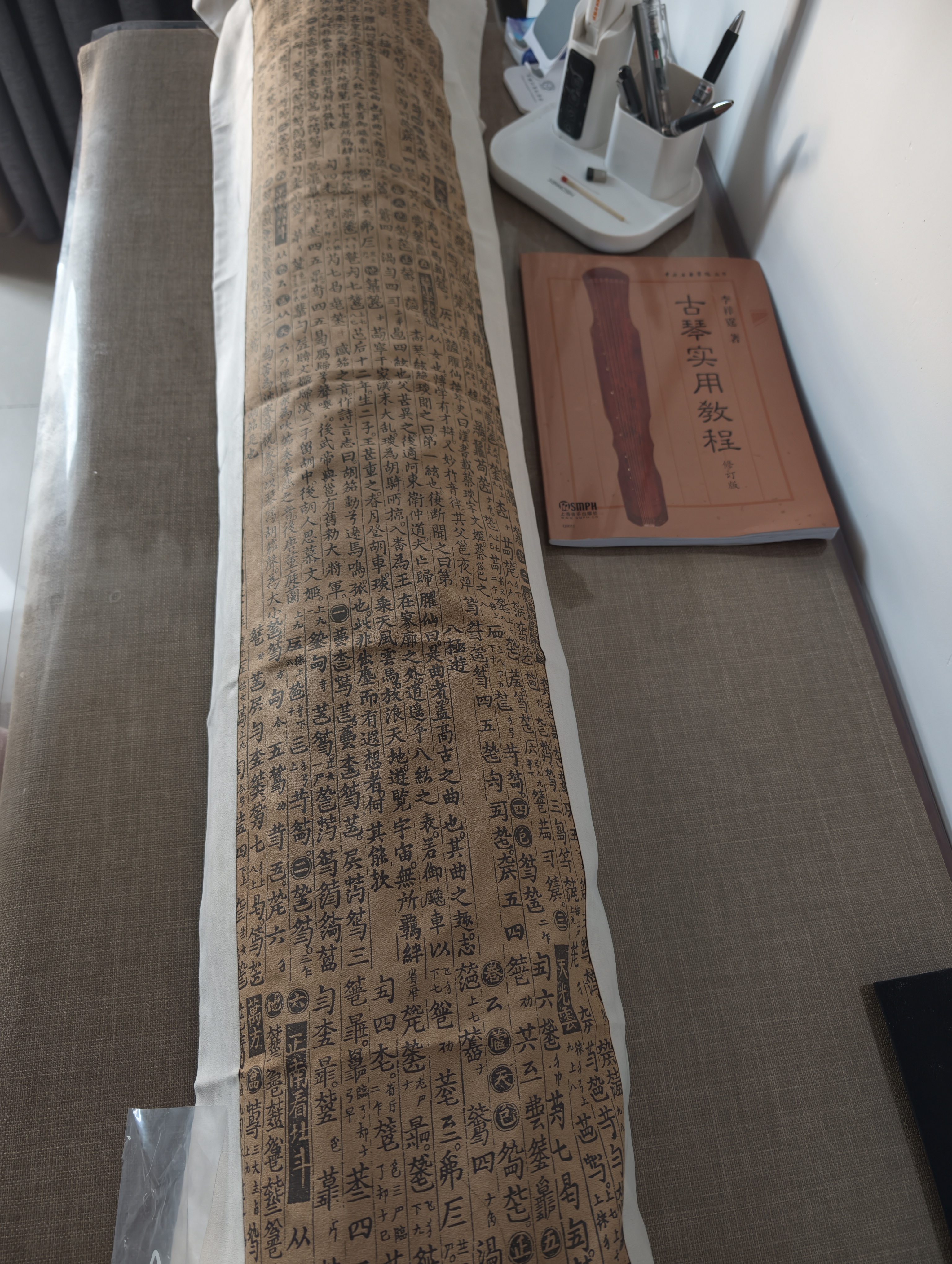 寻音 古琴老杉木乐器初学者仲尼式七弦琴 天然生漆仲尼式演奏古琴 实拍图