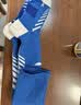 李宁（LI-NING）足球袜儿童长筒袜过膝防滑训练护腿板袜套高筒长袜子男蓝白-S 实拍图