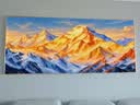 画拾冠背有靠山客厅装饰画2026年新款靠山图沙发背景墙挂画高端大气壁画 日照金山-A 150*60CM【建议1.8-2米沙发】 【金色】铝合金框-晶瓷画 实拍图