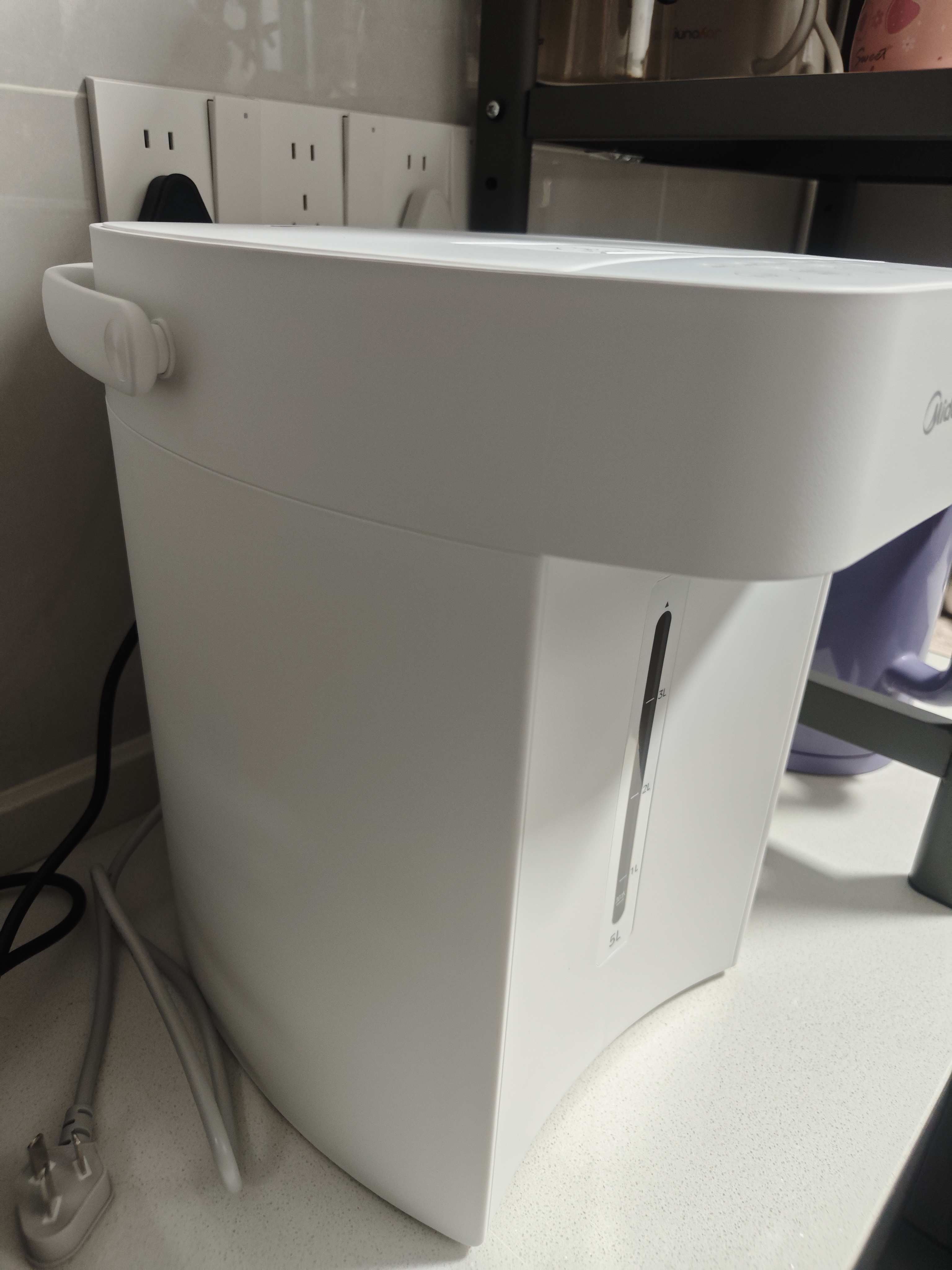 美的（Midea）电热水瓶家用电热水壶0塑料水路烧水壶开水壶5L大容量一体无缝内胆保温SP50E-10W 实拍图