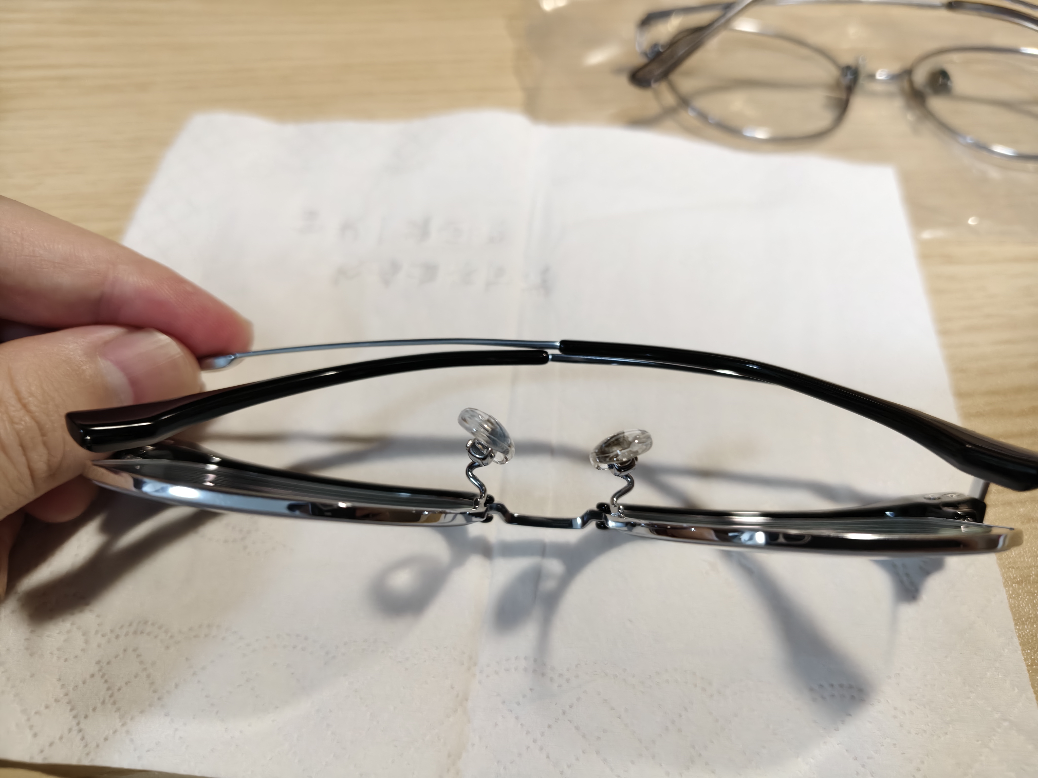 科洛德专业配近视眼镜可配度数男女防蓝光散光变色防雾眉线墨镜半框纯钛 A款钛合金镜框-黑银色 配科洛德1.56-防蓝光镜片[0-300度]「热卖」 实拍图