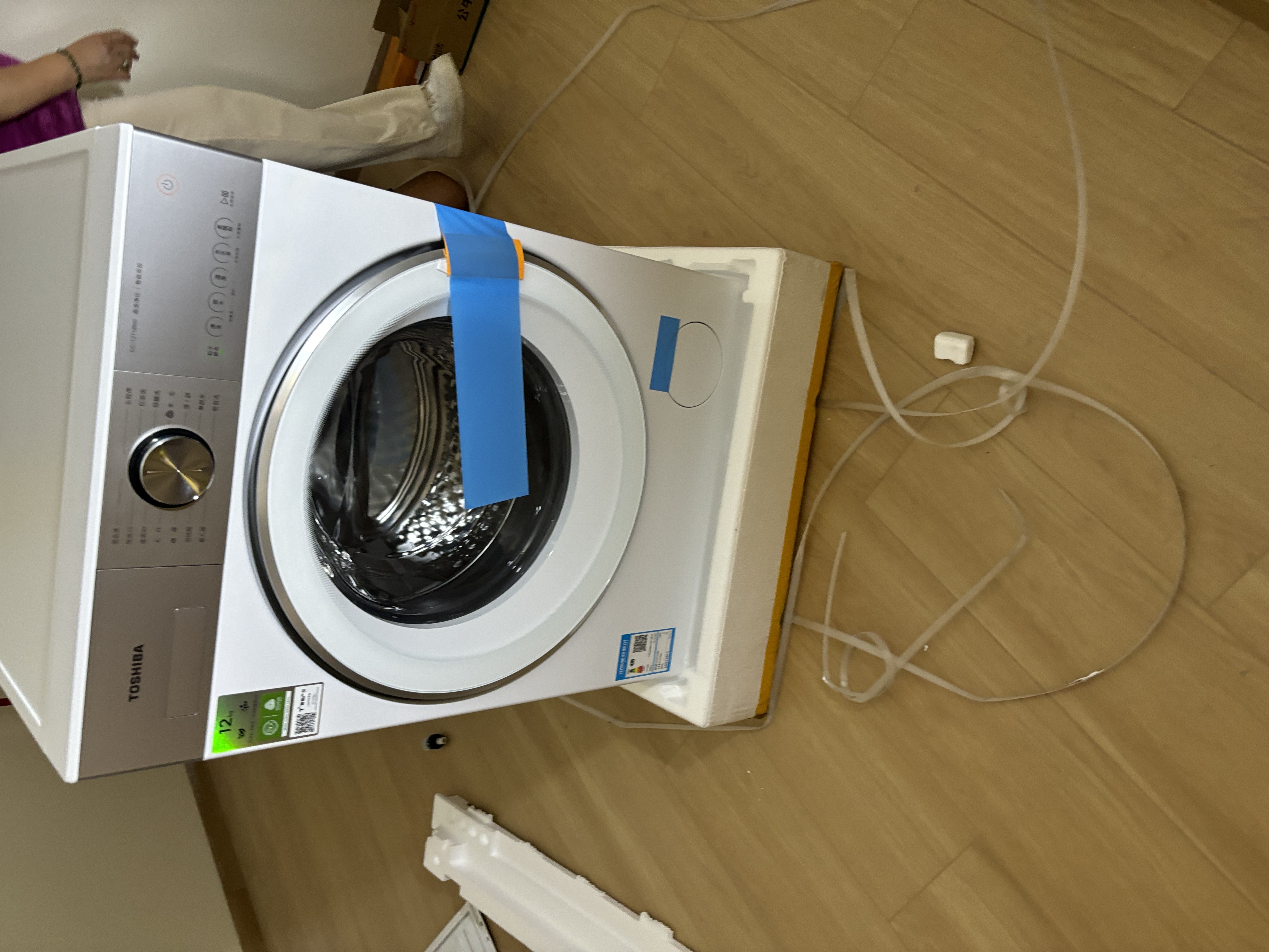 东芝（TOSHIBA）玉兔2.0Ultra洗烘套装 全自动大容量滚筒洗衣机+热泵烘干机全变频节能DG-12T18BW+T18 实拍图