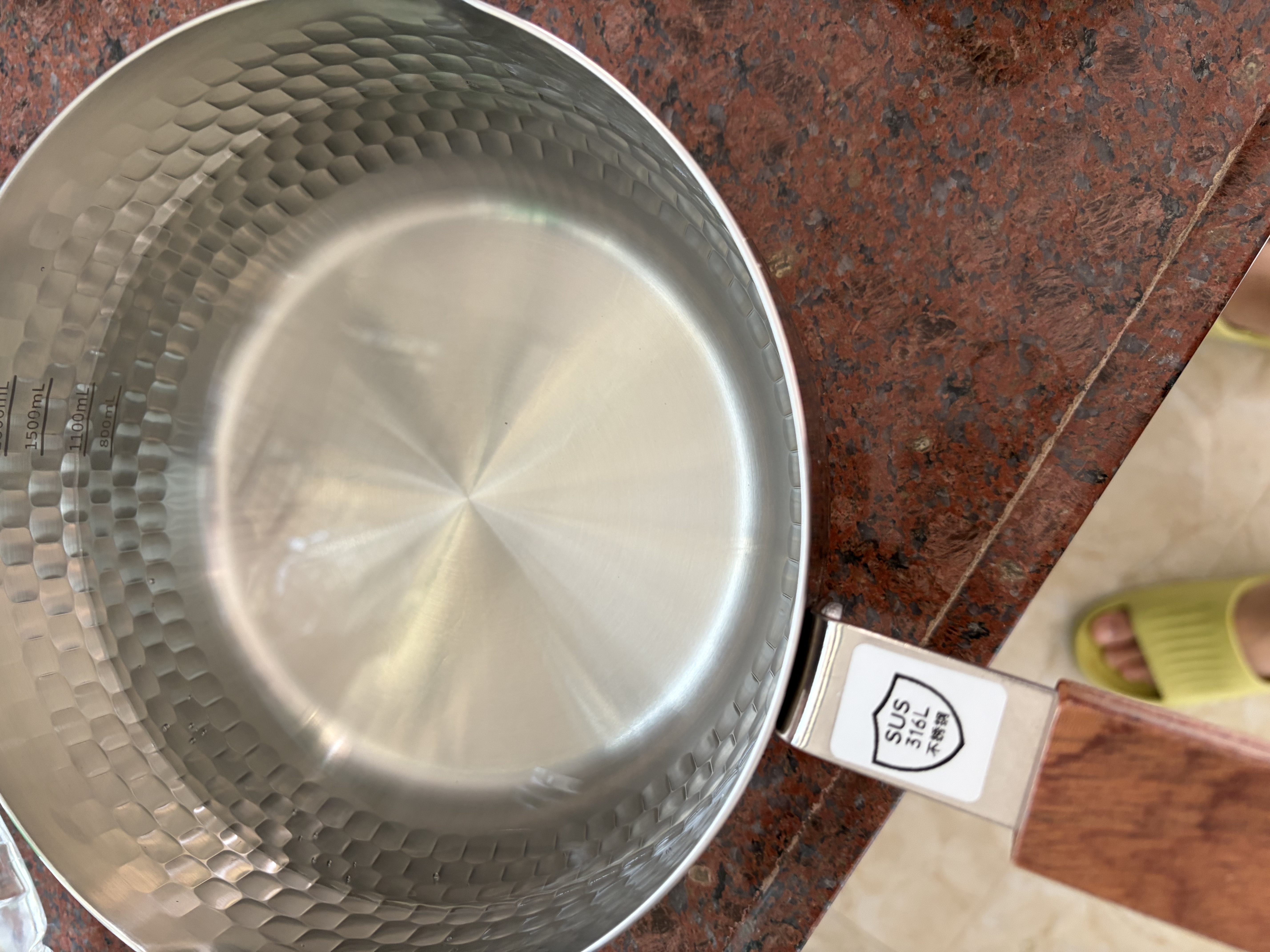 德世朗（DESLON）雪平锅316L不锈钢奶锅小汤锅无涂层加厚煮泡面辅食牛奶锅20cm 实拍图