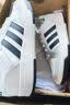 adidas ENTRAP美式校园风运动鞋少年感复古篮球风板鞋阿迪达斯   白色/矾土棕/黑色   42.5 实拍图