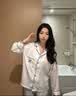 维多利亚的秘密（Victoria's Secret）维密 明星同款 宅度假水光绸家居服丝滑长袖长裤睡衣套装 实拍图