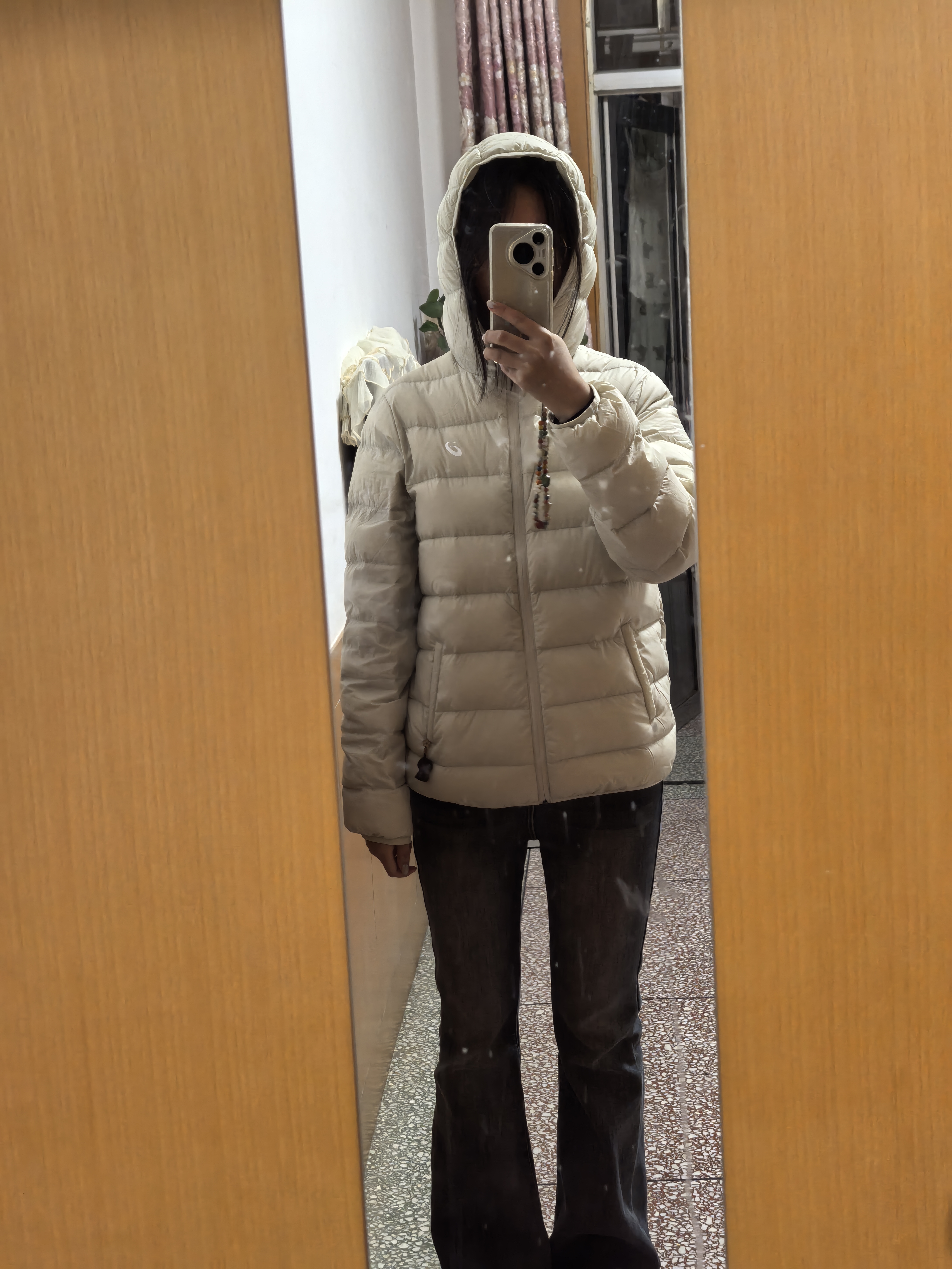 亚瑟士（asics）26年中大童男女冬季新款三防连帽柔软保暖羽绒服 实拍图