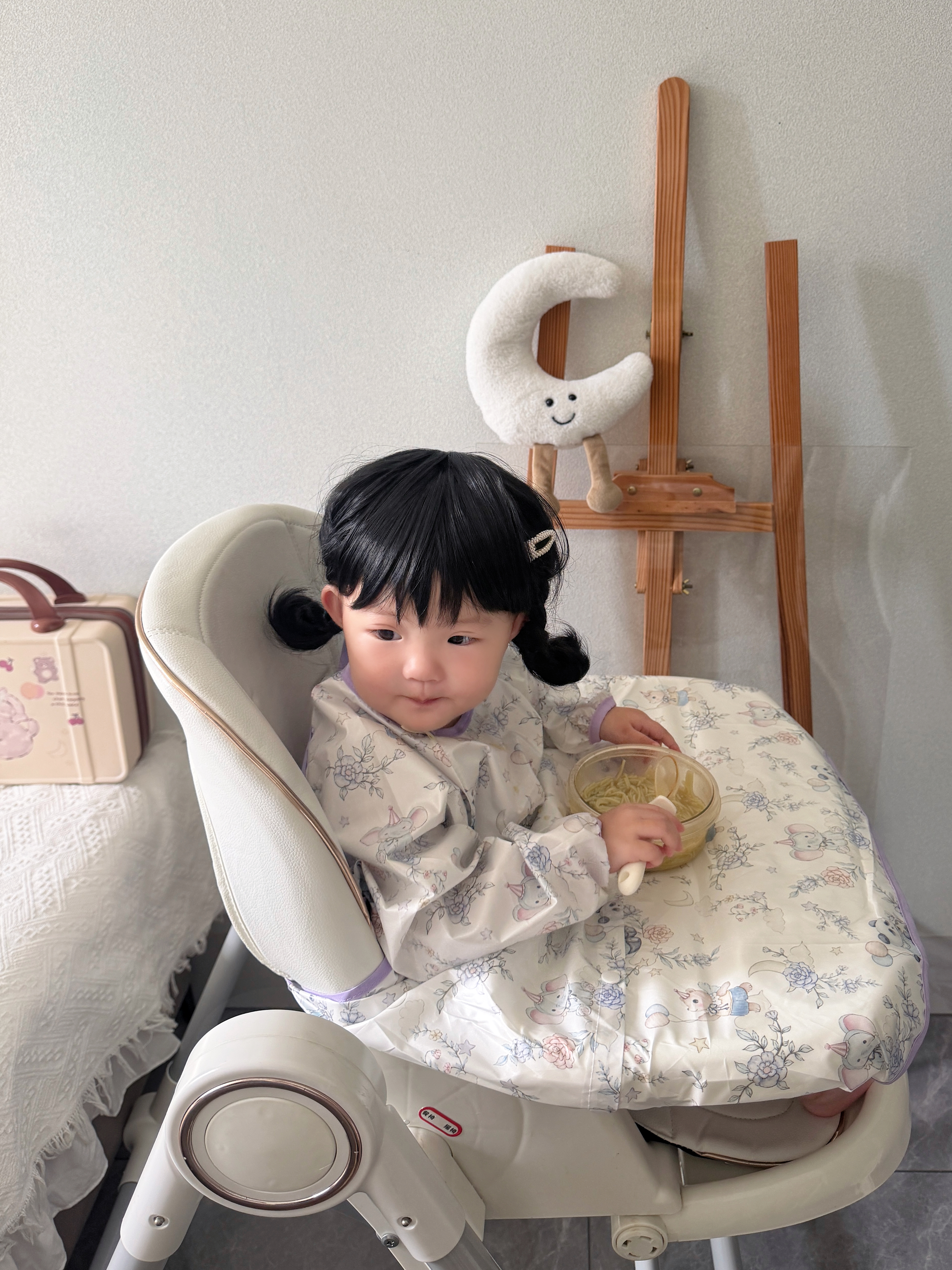 马博士宝宝吃饭一体式餐椅罩衣长袖反穿衣饭兜婴幼儿童餐桌围兜 实拍图