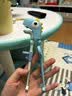 babycare儿童筷子宝宝硅胶训练筷餐具专用筷 恐龙练习筷-马卡蓝饭盒 实拍图