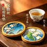 NVV【免掐丝珐琅】diy掐丝珐琅杯垫画装饰手工材料包套装伴手礼非遗手工托盘中国风团建暖场 铃兰花 实拍图