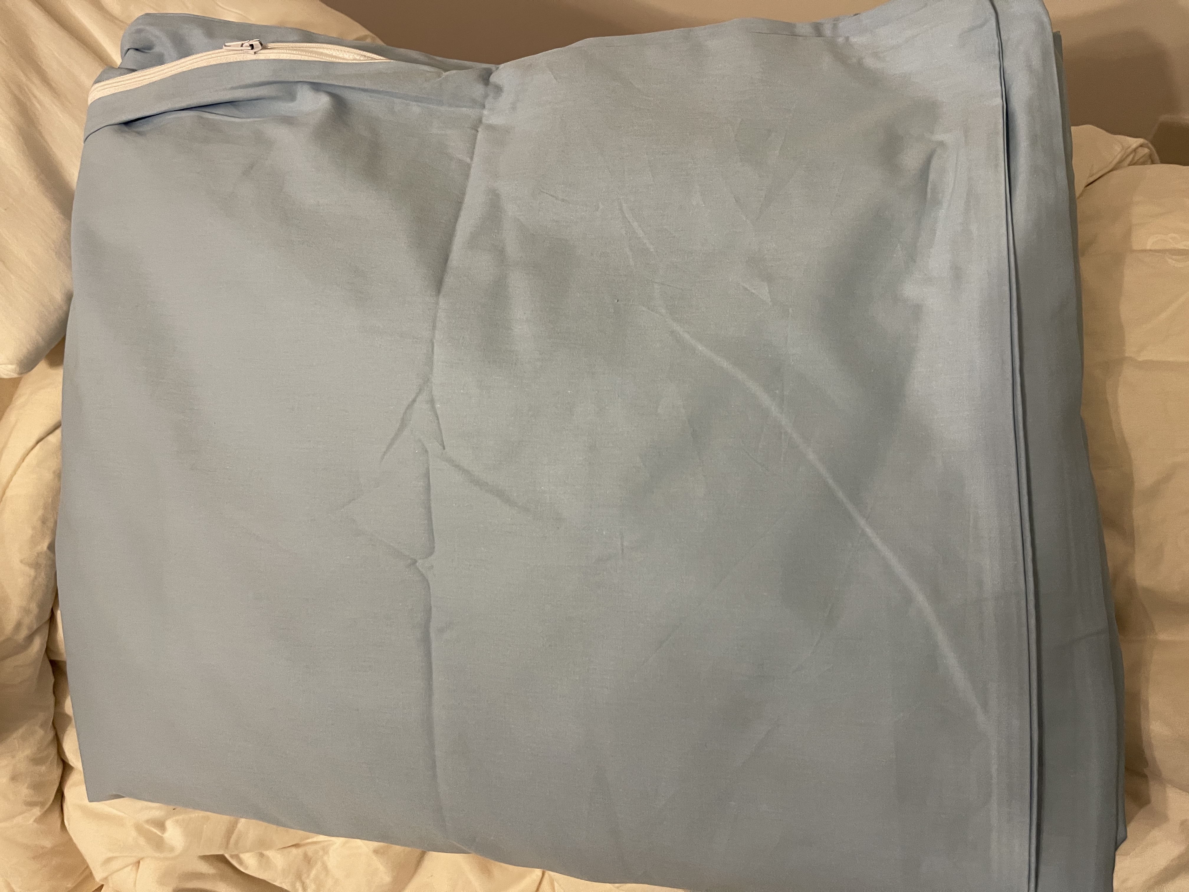 京东京造维他棉被套 100%纯棉A类抗菌全棉被罩单件 150x200cm 蓝莓蓝 实拍图