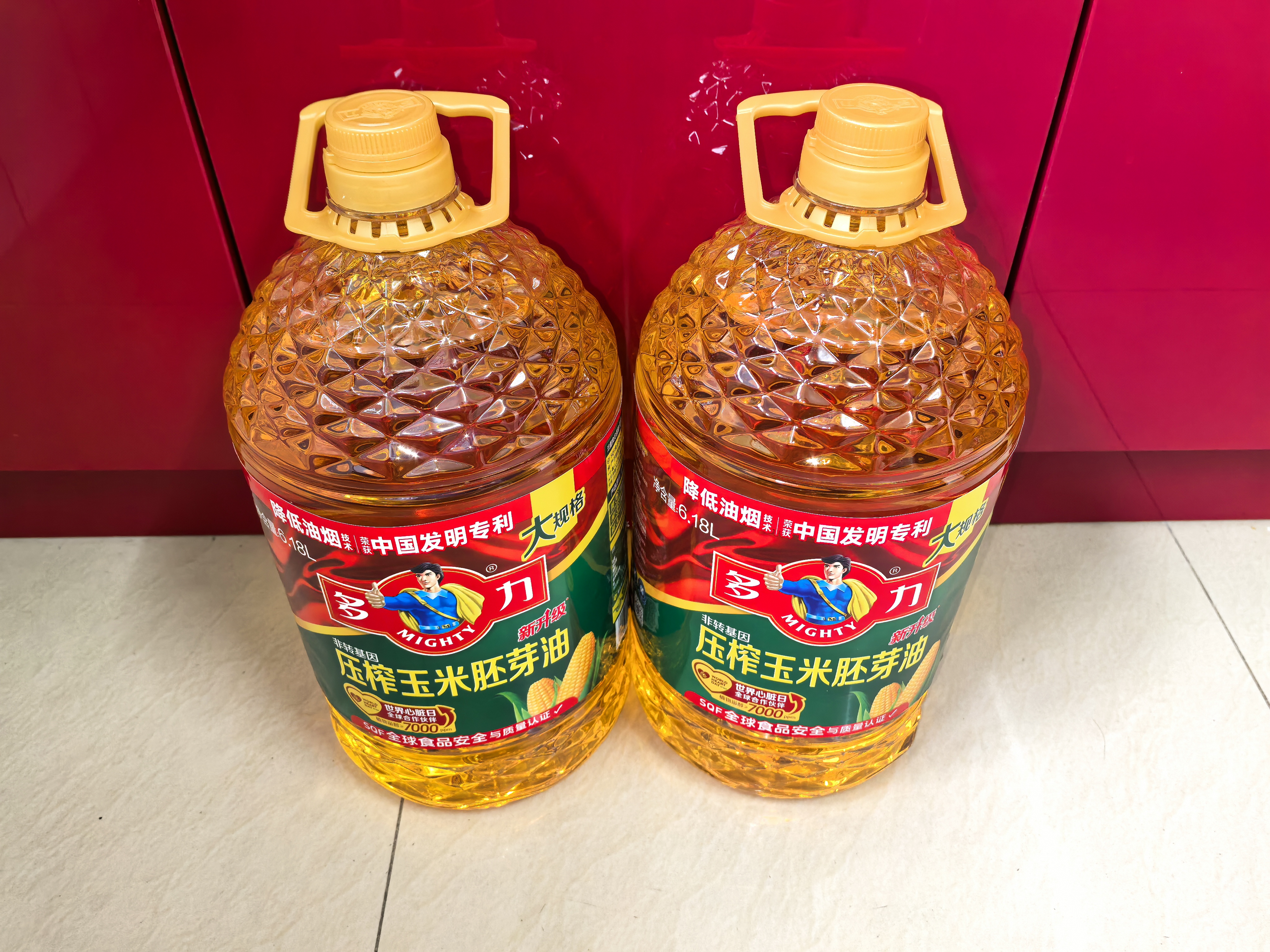 多力经典压榨玉米油6.18L 非转基因家用食用油 实拍图