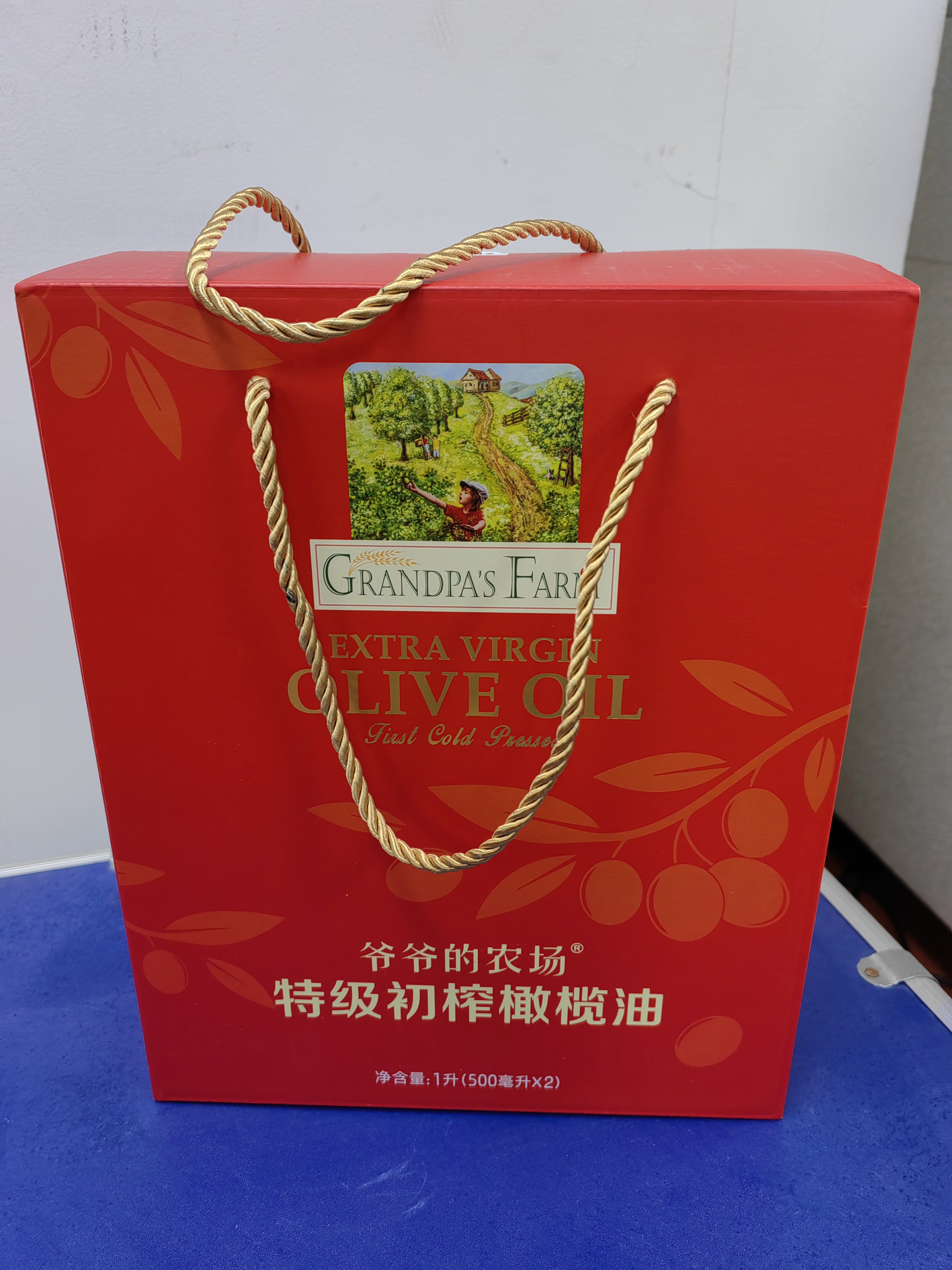 爷爷的农场特级初榨橄榄油礼盒热炒油500ml*2 进口食用油团购送礼保真橄榄油 实拍图