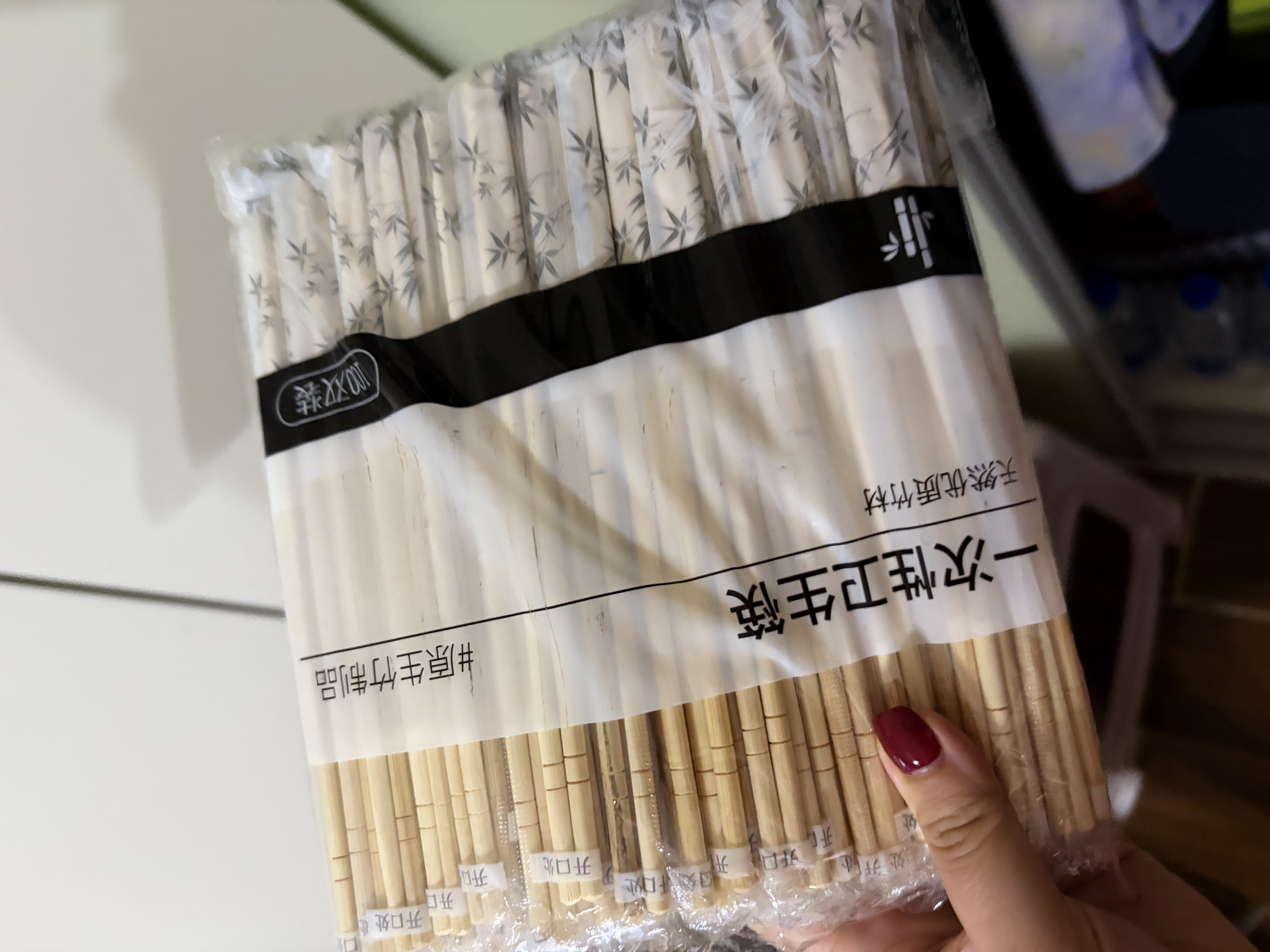 简爱生活一次性筷子100双独立包装家用竹筷方便筷野营快餐方便外卖餐具 实拍图