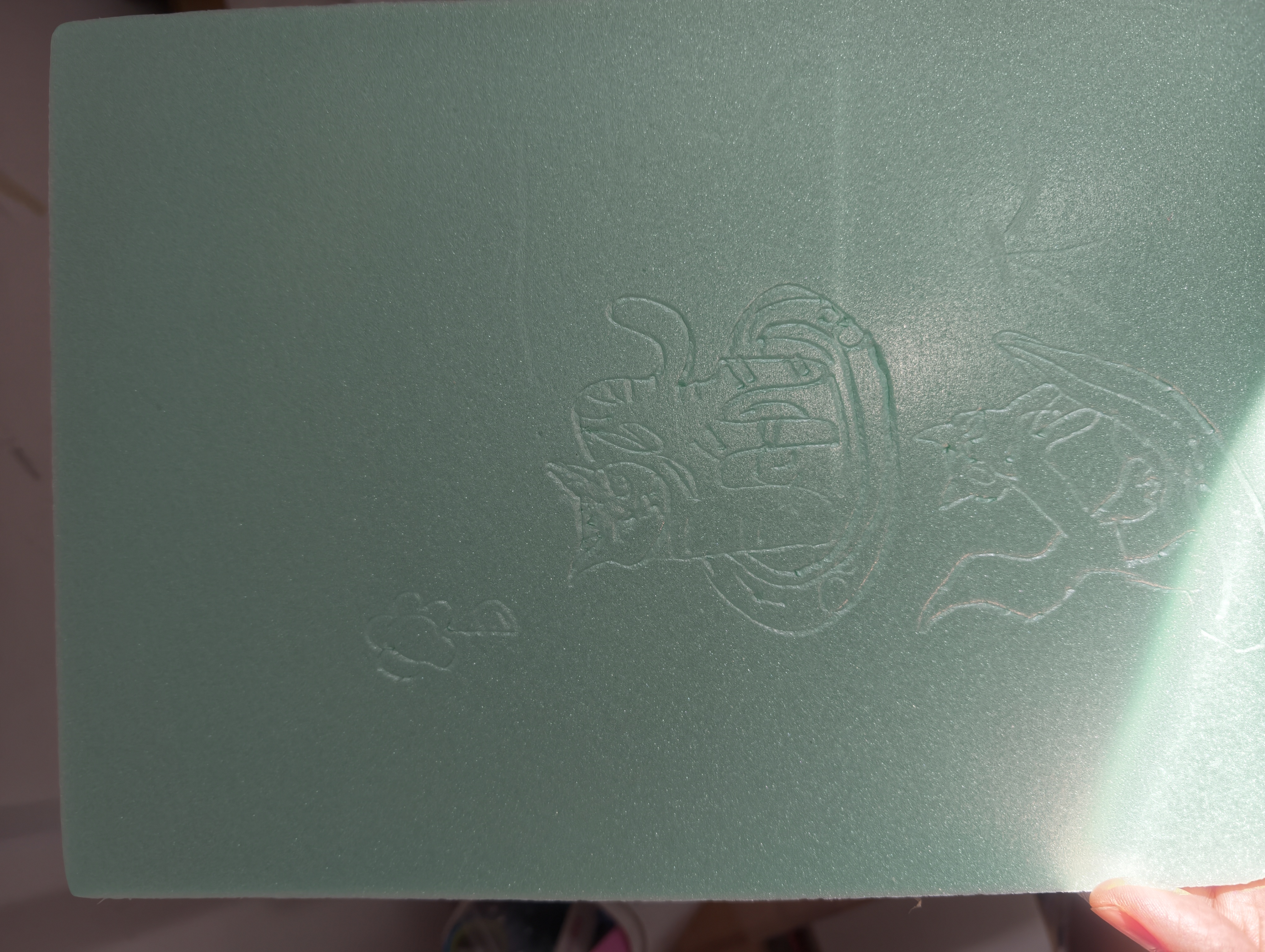 苏拉达（Surada）吹塑纸 吹塑板彩色吹塑纸版画儿童手工diy制作装饰绘画板涂鸦美术画板 a4混色10张+配件sd178 实拍图