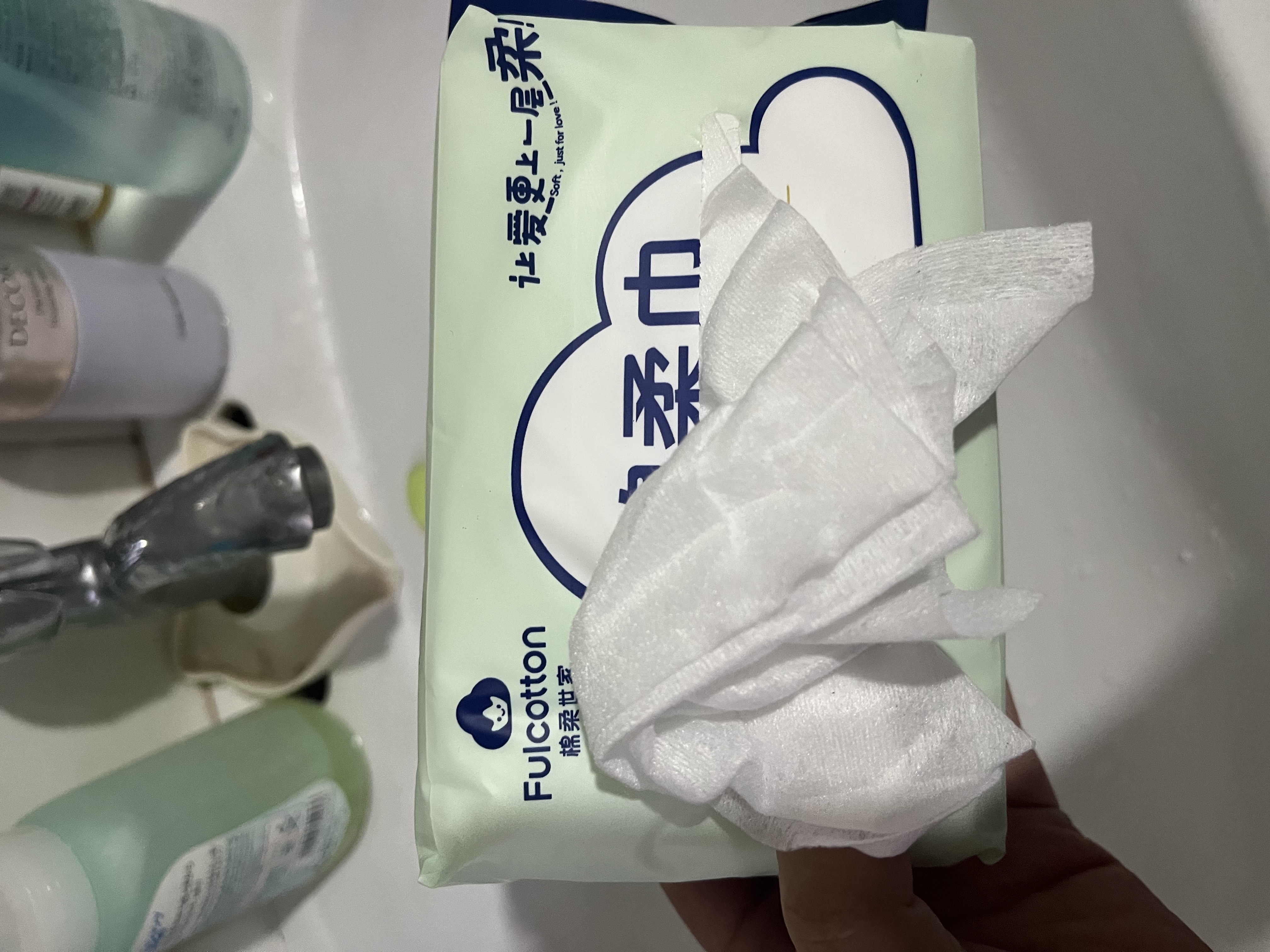 棉柔世家（FulCotton）棉柔世家婴儿绵柔巾【80抽*6包】洗脸巾干湿两用洁面巾宝宝擦脸巾 实拍图