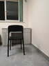 佳匠现代简约餐椅公司学校食堂椅成人靠背塑料椅家用休闲可叠放椅子 黑色 实拍图
