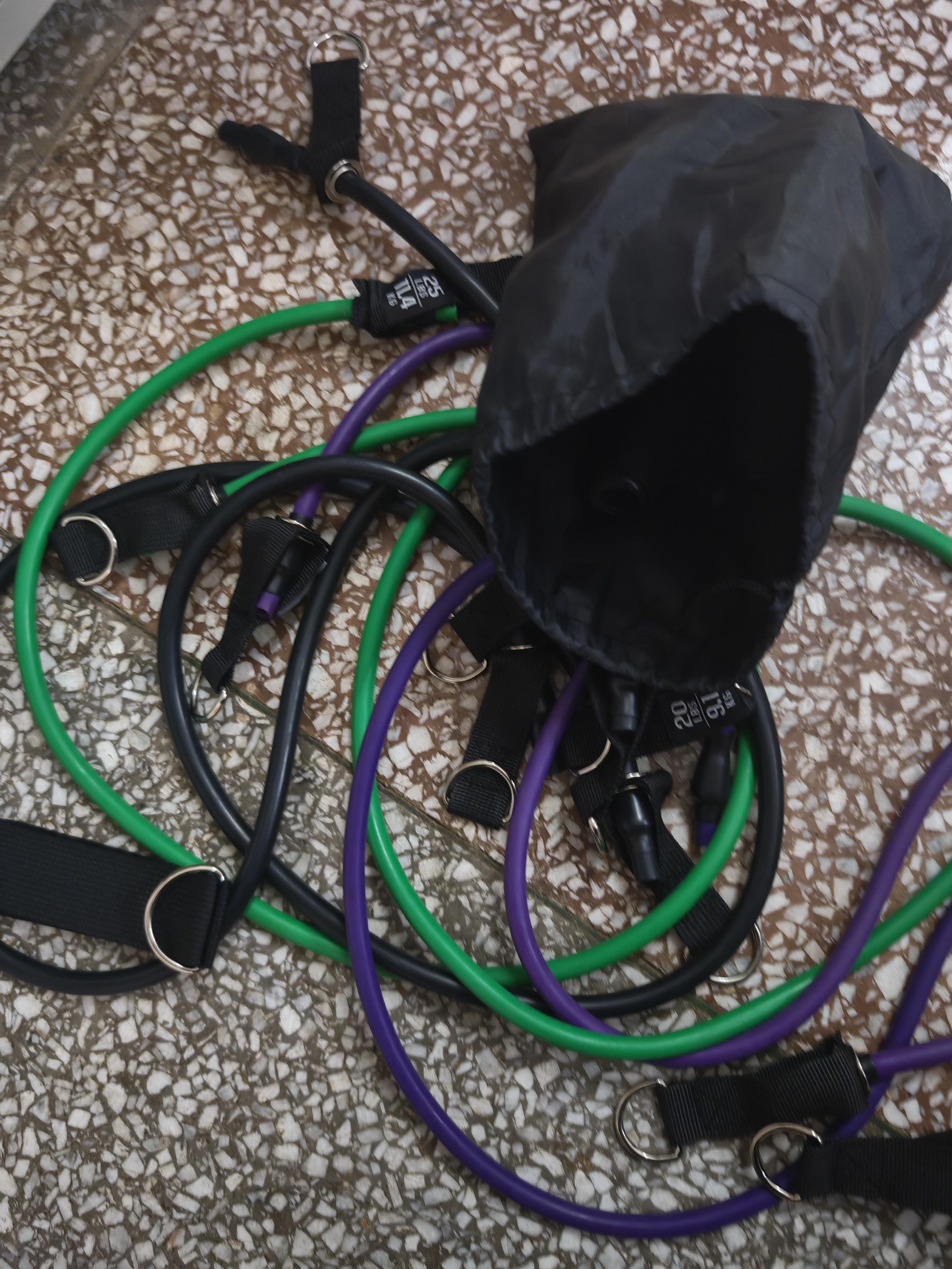 Ma fitness拉力绳男士健身器材家用弹力绳拉力带练背多功能拉力器开背弹力带 乳胶拉力绳16件套150磅+ 推拉杆 实拍图