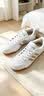 adidas ENTRAP美式校园风运动鞋少年感复古篮球风板鞋阿迪达斯   白/金色   38 实拍图
