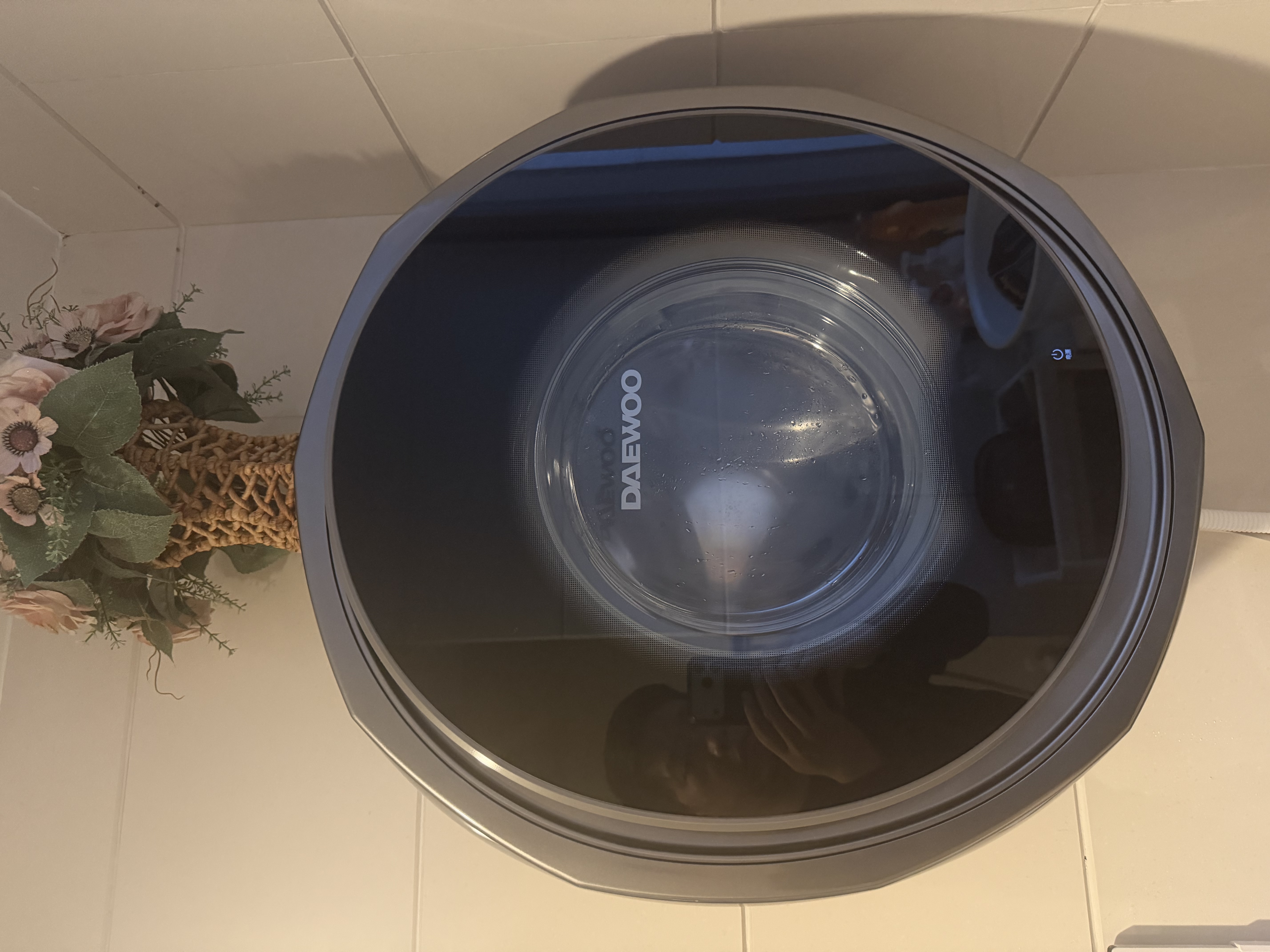 大宇（DAEWOO）全自动滚筒壁挂式洗衣机3KG家用超薄迷你小型内衣裤洗衣机儿童宝宝专用洗脱一体机 独立除HPV洗3kgBGX06max银 实拍图