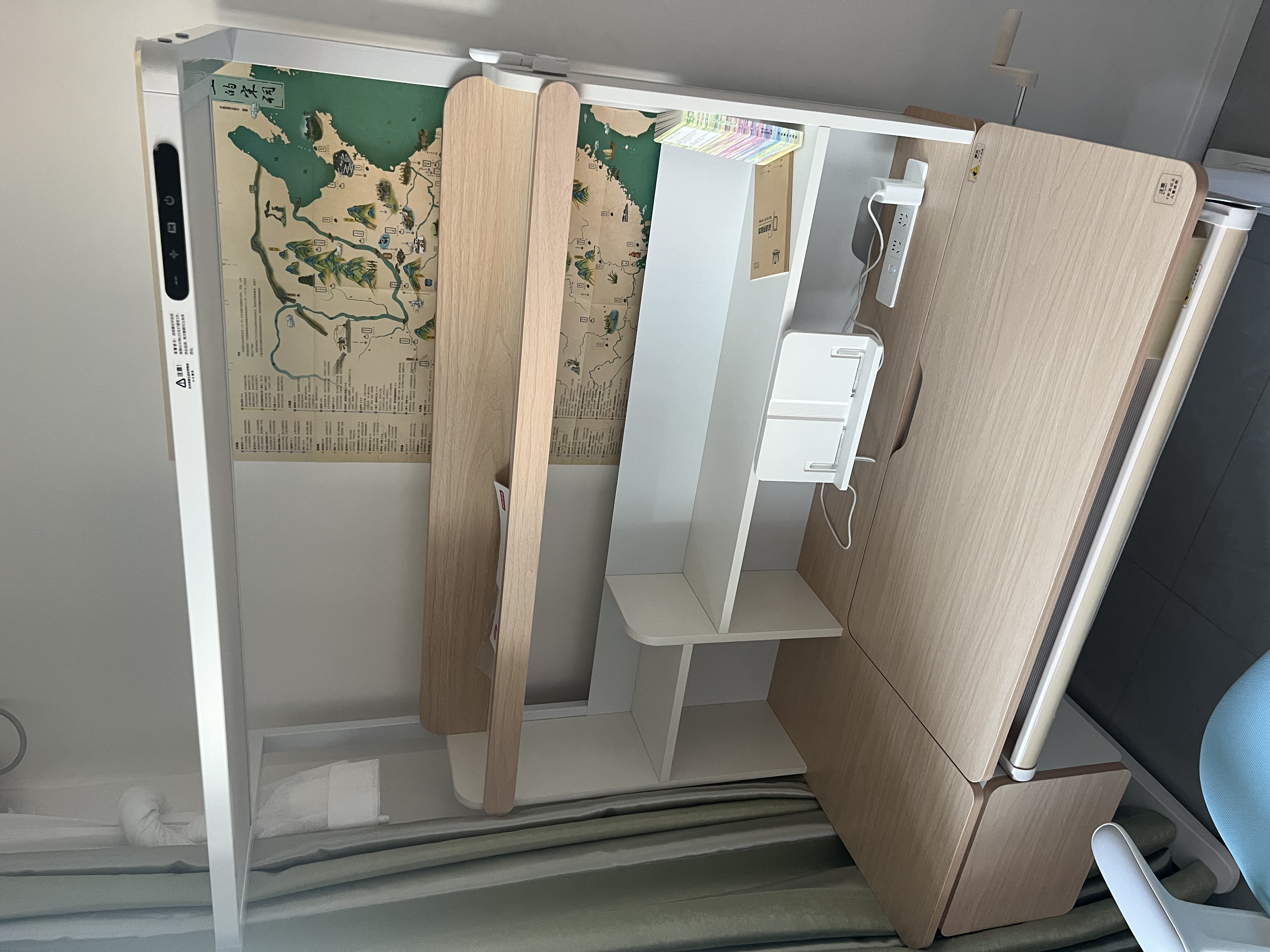 京东京造沐光桌2.0护眼大路灯100w儿童写字学习桌书桌椅套装3-18岁1.2m蓝 实拍图