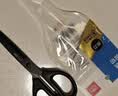 得力（deli）办公剪刀黑刃防锈中号180mm文具剪子快递刀裁缝剪刀家用生活手工剪纸刀办公用品 黑色6009-S 实拍图