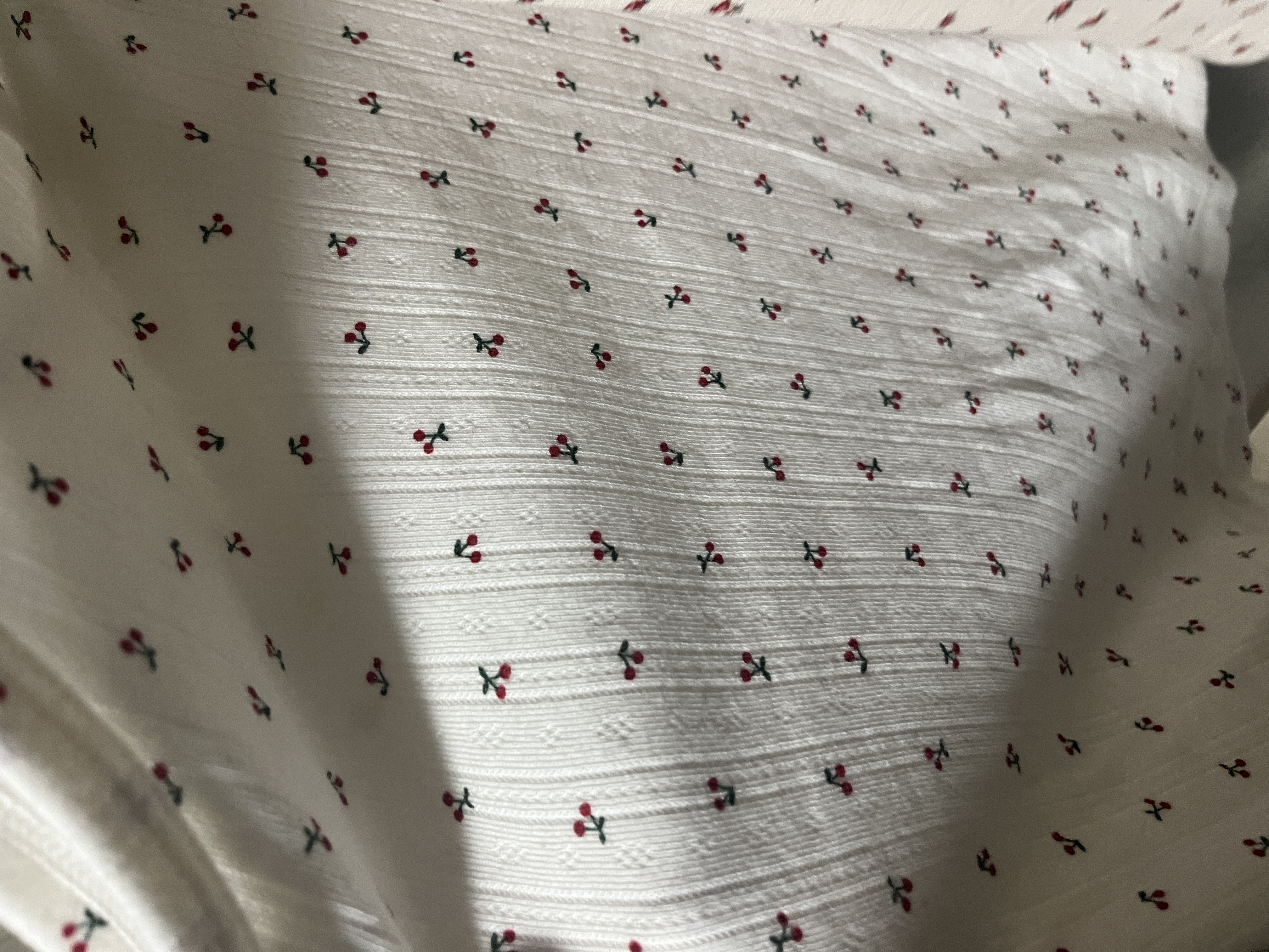 优衣库提花罗纹印花背心女装/内搭打底484228 01 乳白色 S 实拍图