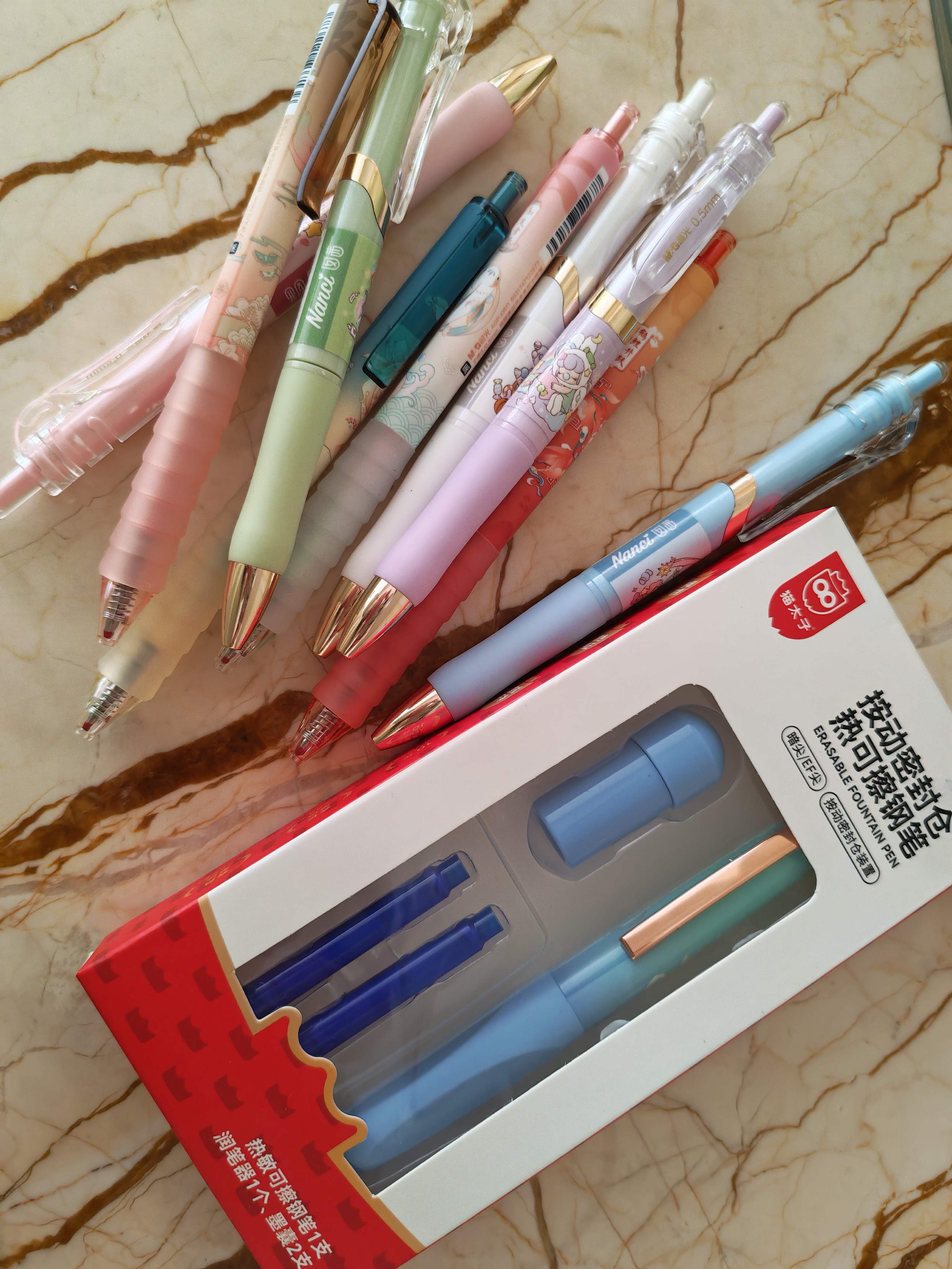 晨光（M&G）文具K35/0.5mm黑色中性笔按动速干子弹头签字笔囡茜秘密花园系列水笔5支/盒AGPK35Y0A开学 实拍图