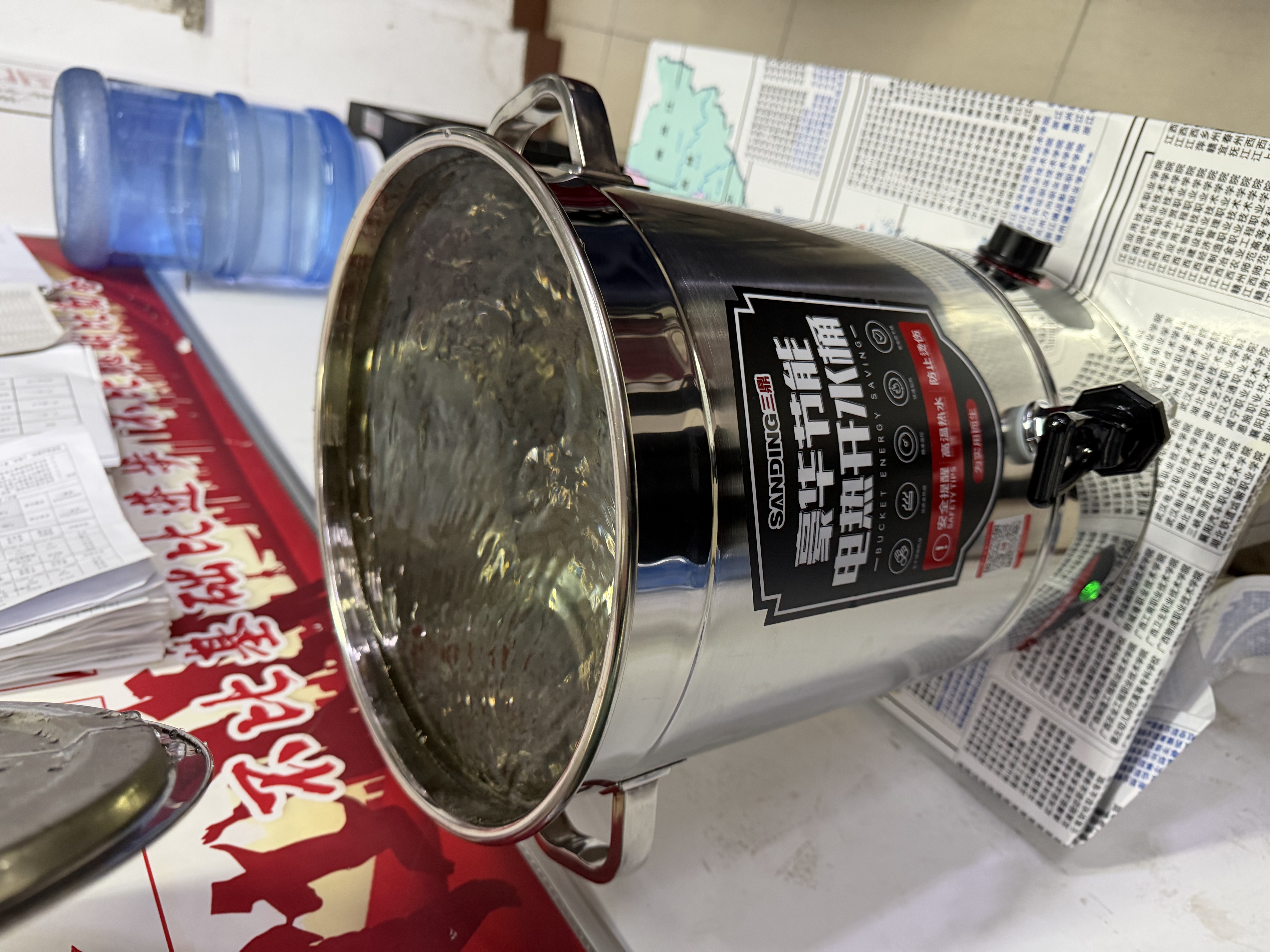 三鼎电热开水桶开水器商用烧水桶奶茶店家用不锈钢保温热水桶大容量蒸煮桶防干烧月子桶 实拍图