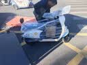 新日（Sunra）电动摩托车 丽曼60V20AH铅酸电池超长实测续航1200W大动力大踏板电动车通勤电摩蓝色 实拍图