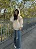 主意范（ZHUYIFAN）连帽座山雕皮衣外套棉服男女款冬季加绒加厚保暖毛领棉衣夹克潮牌 杏色升级版 L 110-130斤 实拍图