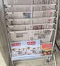 易利丰（elifo） 定制金属置物架书报架报刊架杂志架子公司办公室落地书刊架宣传册宣传单展示架资 L型灰白色 杂志架3层 实拍图