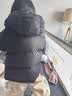 保姆鹅 儿童羽绒服宝宝短款加厚白鸭绒外套男童女童保暖防风冬[NG2637] 黑 140 实拍图
