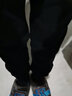 稻草人春秋季运动裤男长裤收口束脚裤男士宽松休闲长裤针织卫裤男跑步 黑色(加绒)WK002 (建议140-155斤) XL 实拍图