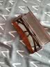 普莱斯（pulais）老花镜男士女士德国进口高清晰防蓝光正品老花眼镜8092 茶色250度 实拍图