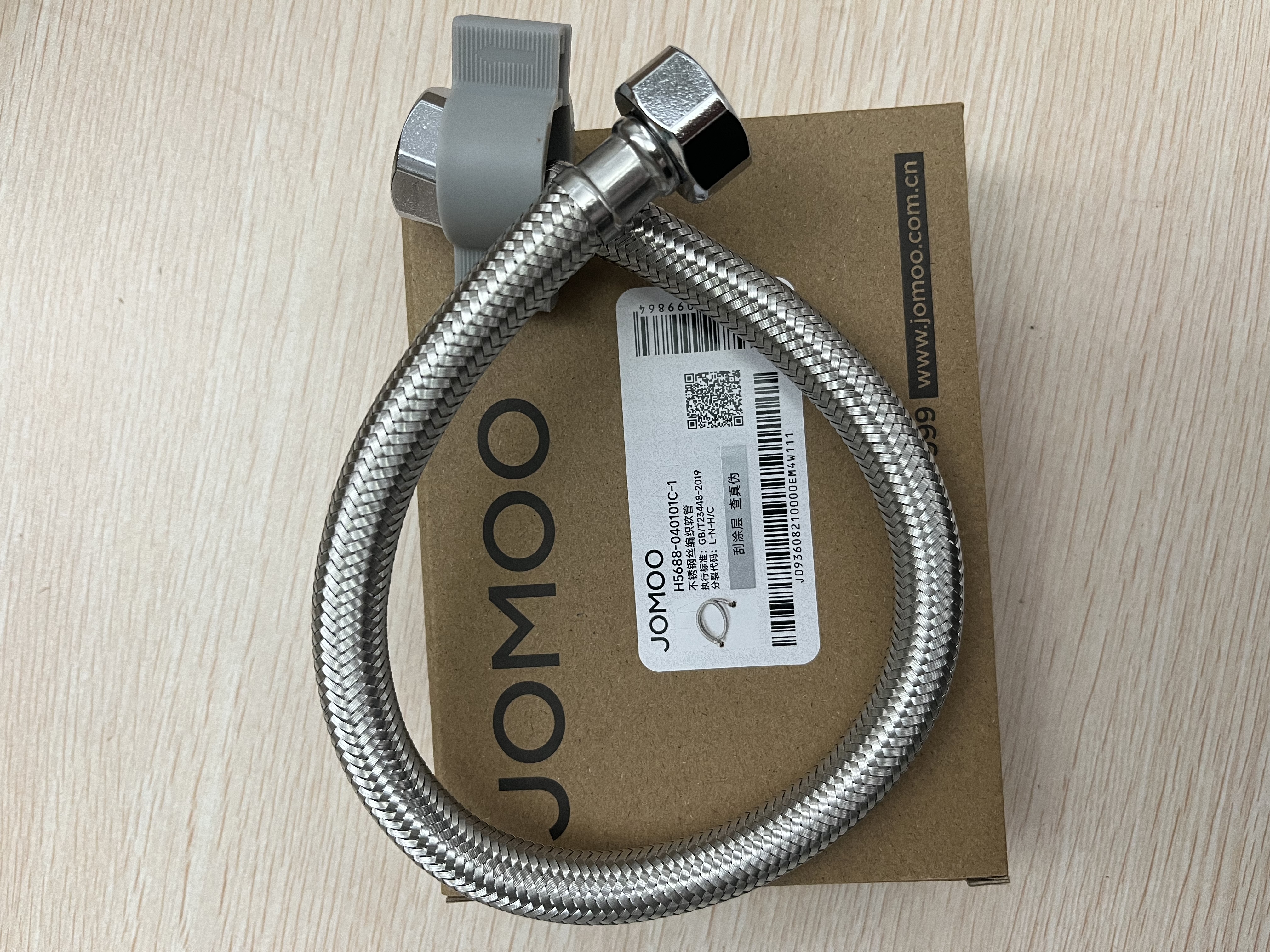 九牧（JOMOO）不锈钢金属冷热进水马桶热水器软管40cm H5688-040101C-1 实拍图
