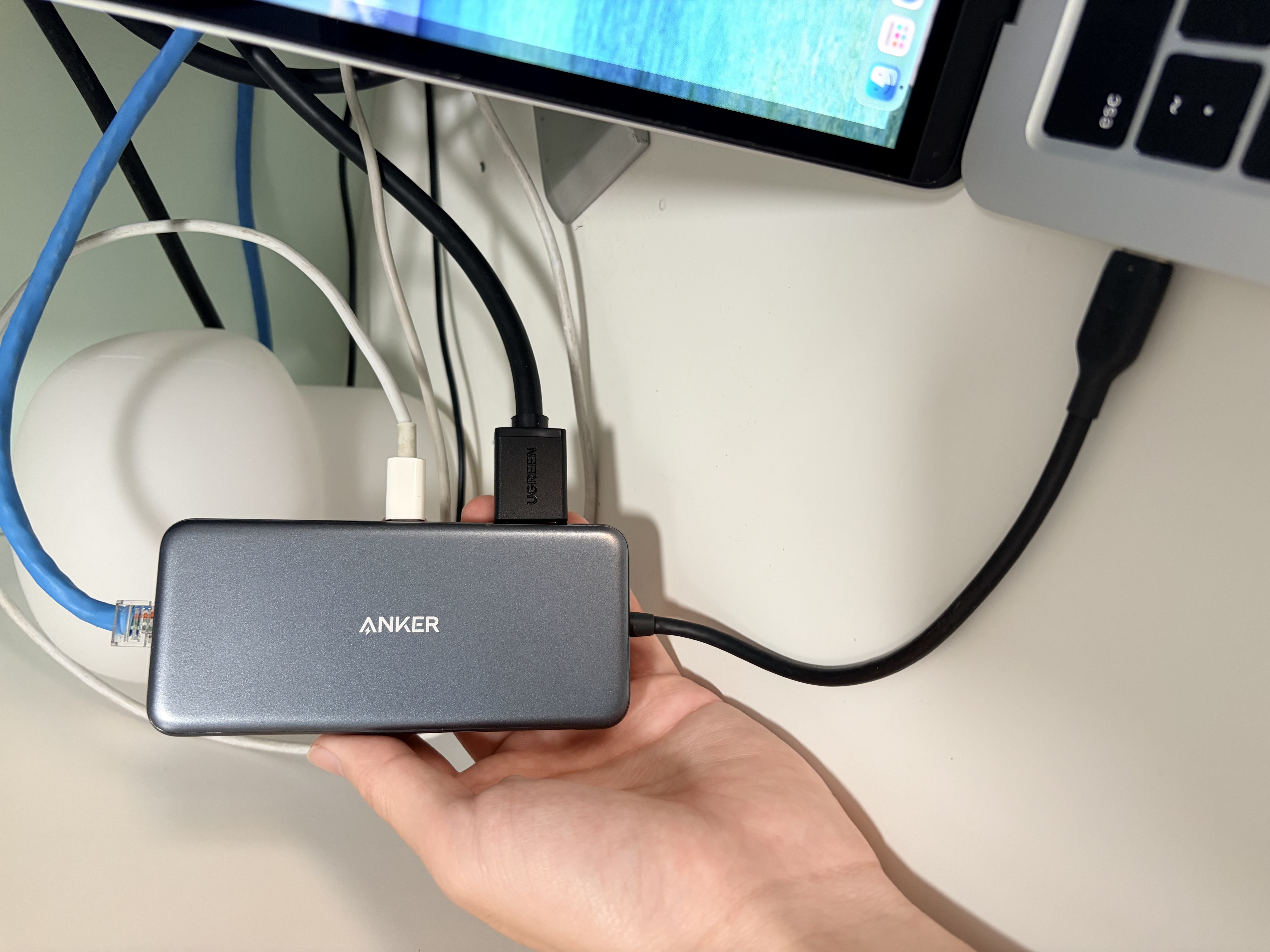 ANKER安克Type-C拓展坞PD100W快充HDMI转接头USB3.2扩展坞千兆网口双读卡适苹果Macbook平板电脑转换器 实拍图
