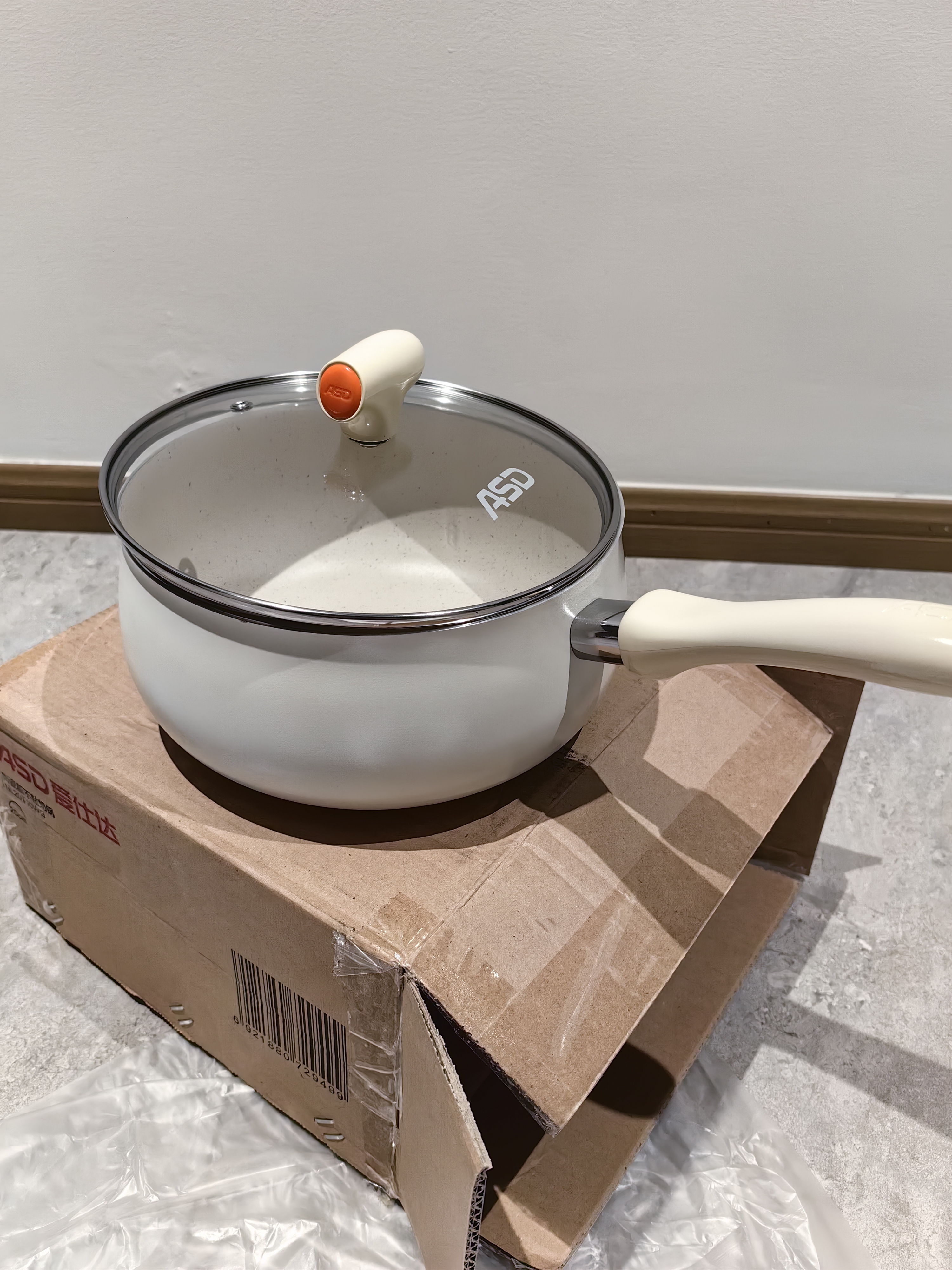 爱仕达（ASD）奶锅陶瓷不粘锅20CM泡面锅宝宝辅食锅汤锅电磁炉通用NL20T10WG 实拍图