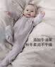 nest designs婴儿连体衣天竹弹力牛油果长袖斜襟新生儿连体衣爬服宝宝 暮落紫 90cm (不带脚套)建议身高80-90cm 实拍图