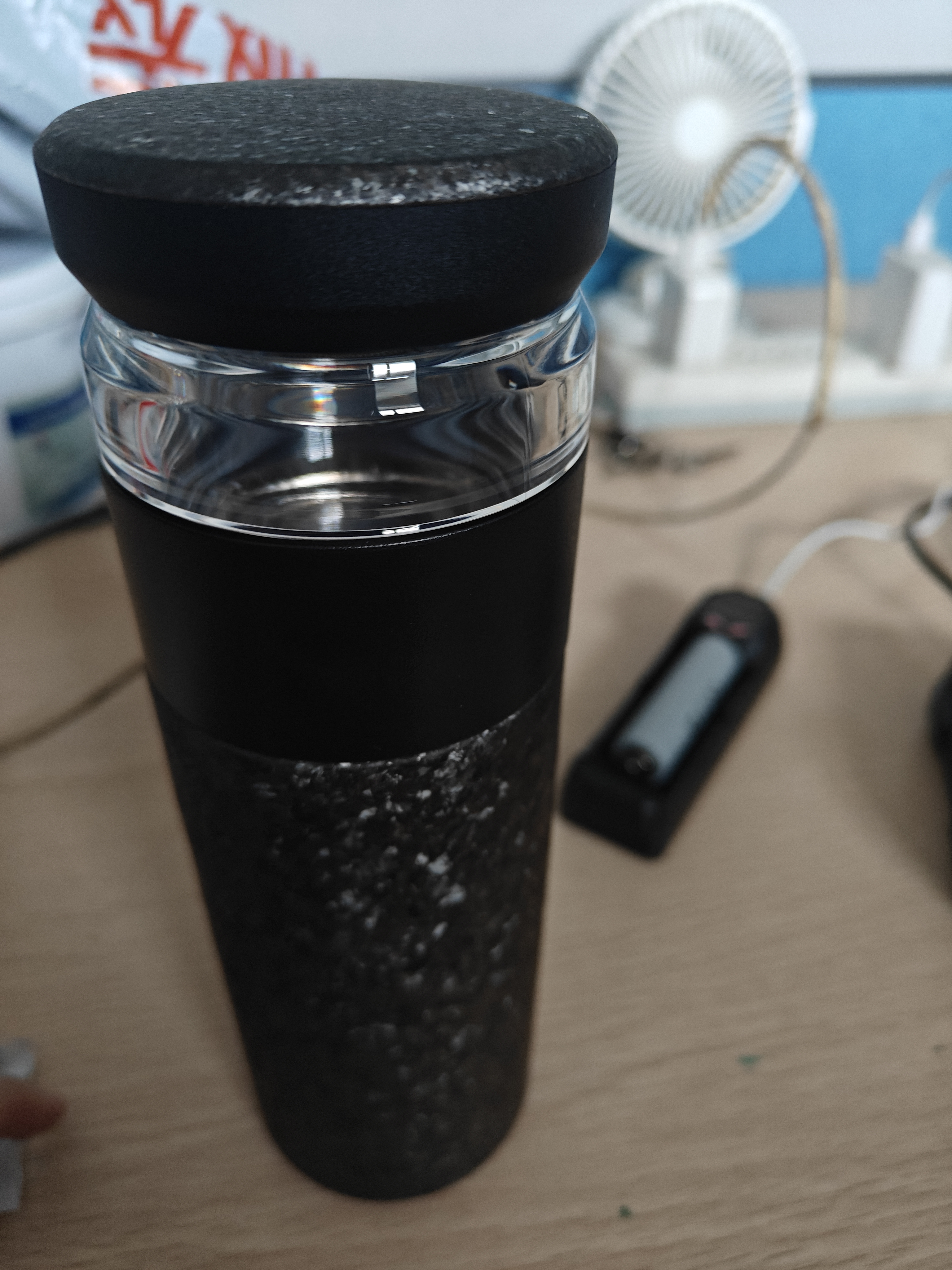 京东京造 钛健康保温杯黑钛【茶水分离】茶杯子纯钛水杯男女曜石黑 520ml 实拍图