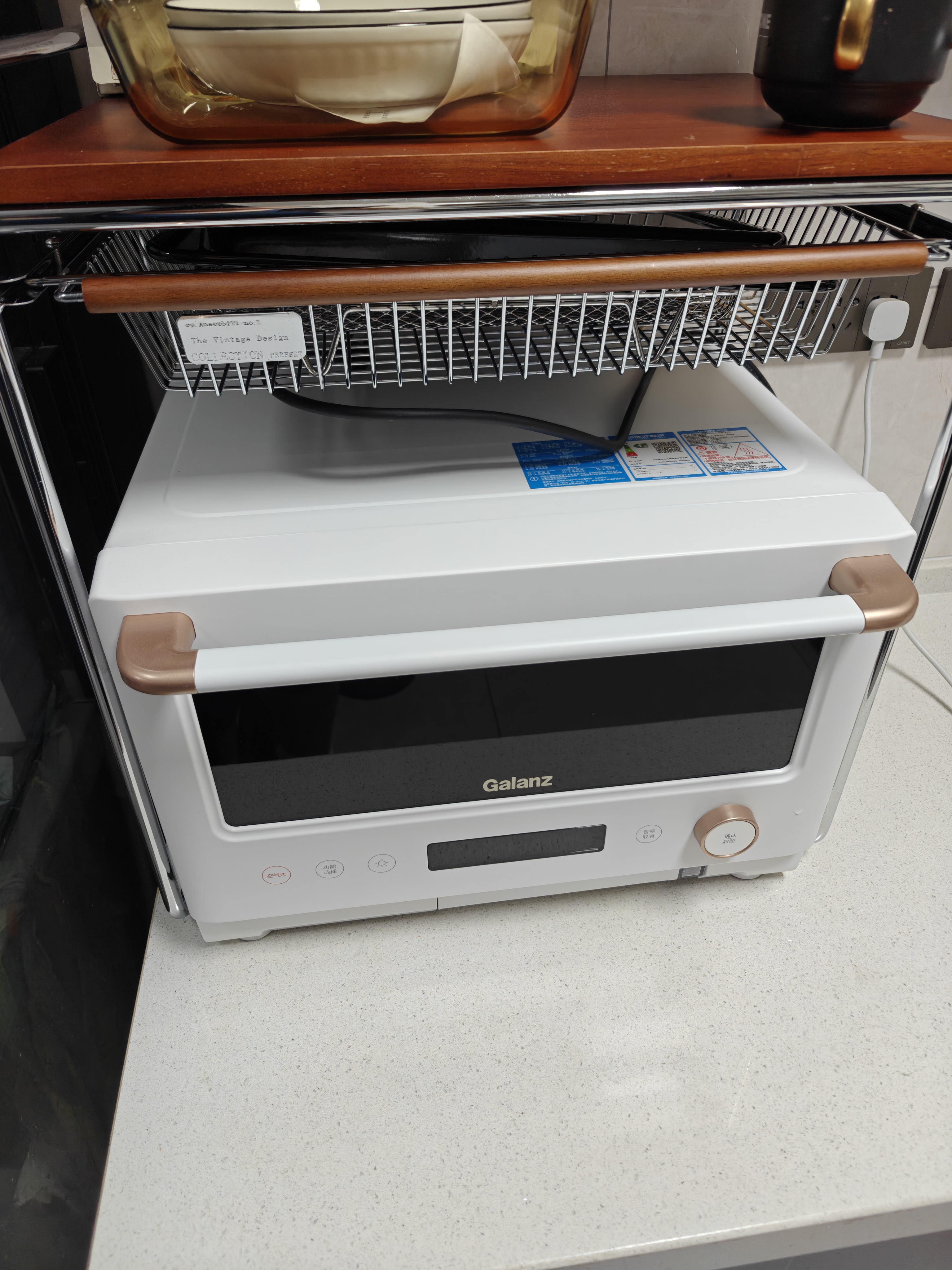 格兰仕（Galanz）变频微蒸烤炸一体机 家用台式不锈钢内胆平板微波炉电烤箱蒸烤箱空气炸锅白宝箱系列RW 实拍图