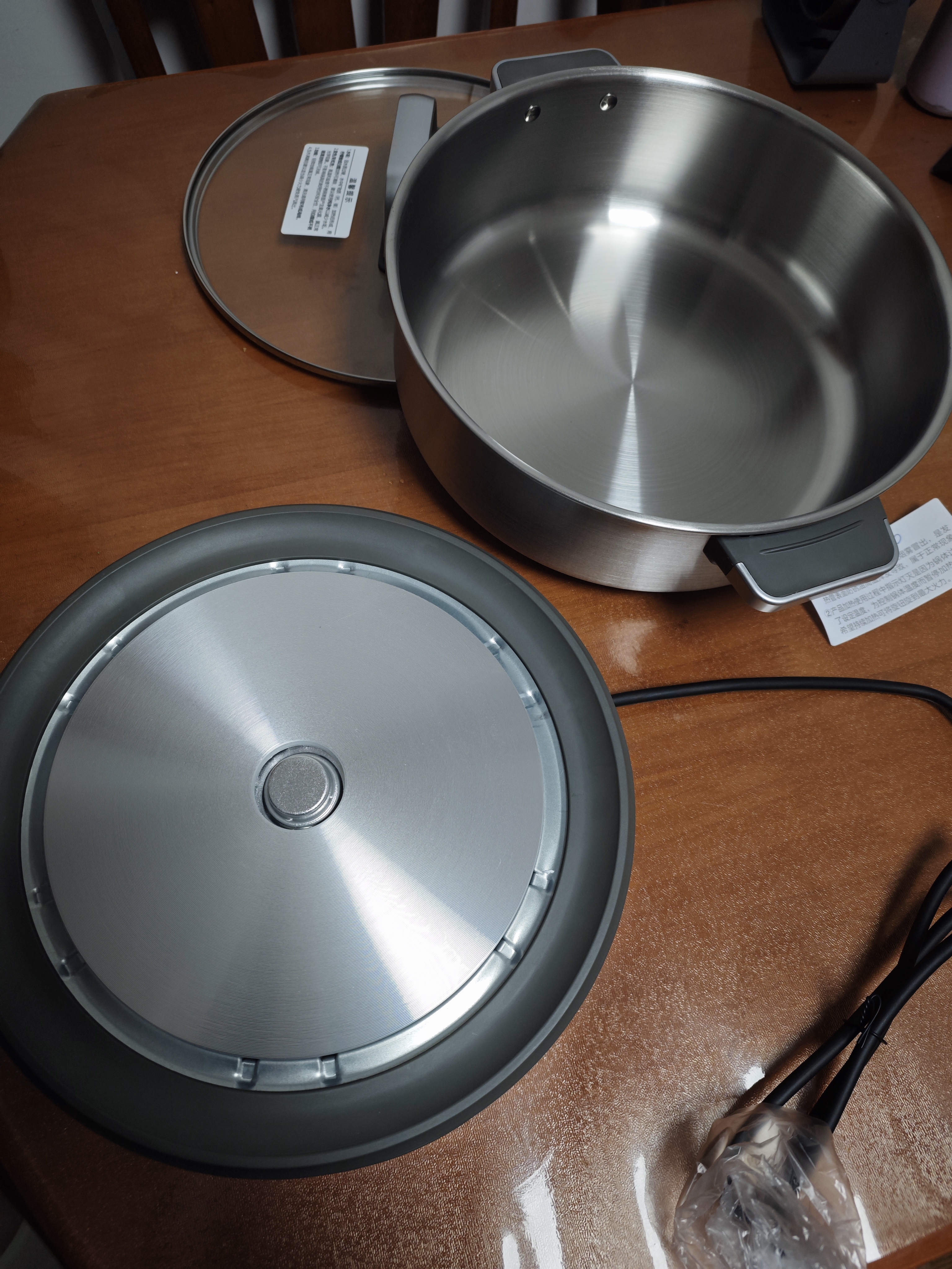 美的（Midea）0涂层电火锅电煮锅不锈钢火锅专用锅分体可拆全钢速沸电火锅电热锅多功能锅6.5L多用途锅HGS30G1 实拍图