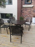莫 家户外家具铸铝桌椅组合室外庭院桌椅露台桌椅休闲别墅花园阳台 4椅+100cm祥云圆桌 实拍图