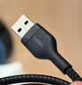 贝尔金（BELKIN） USB-IF认证Type-C轻柔编织快充线适用于苹果iPhone 15 Pro Max车载CarPlay充电数据线 USB-A转Type-c 1米黑色 实拍图