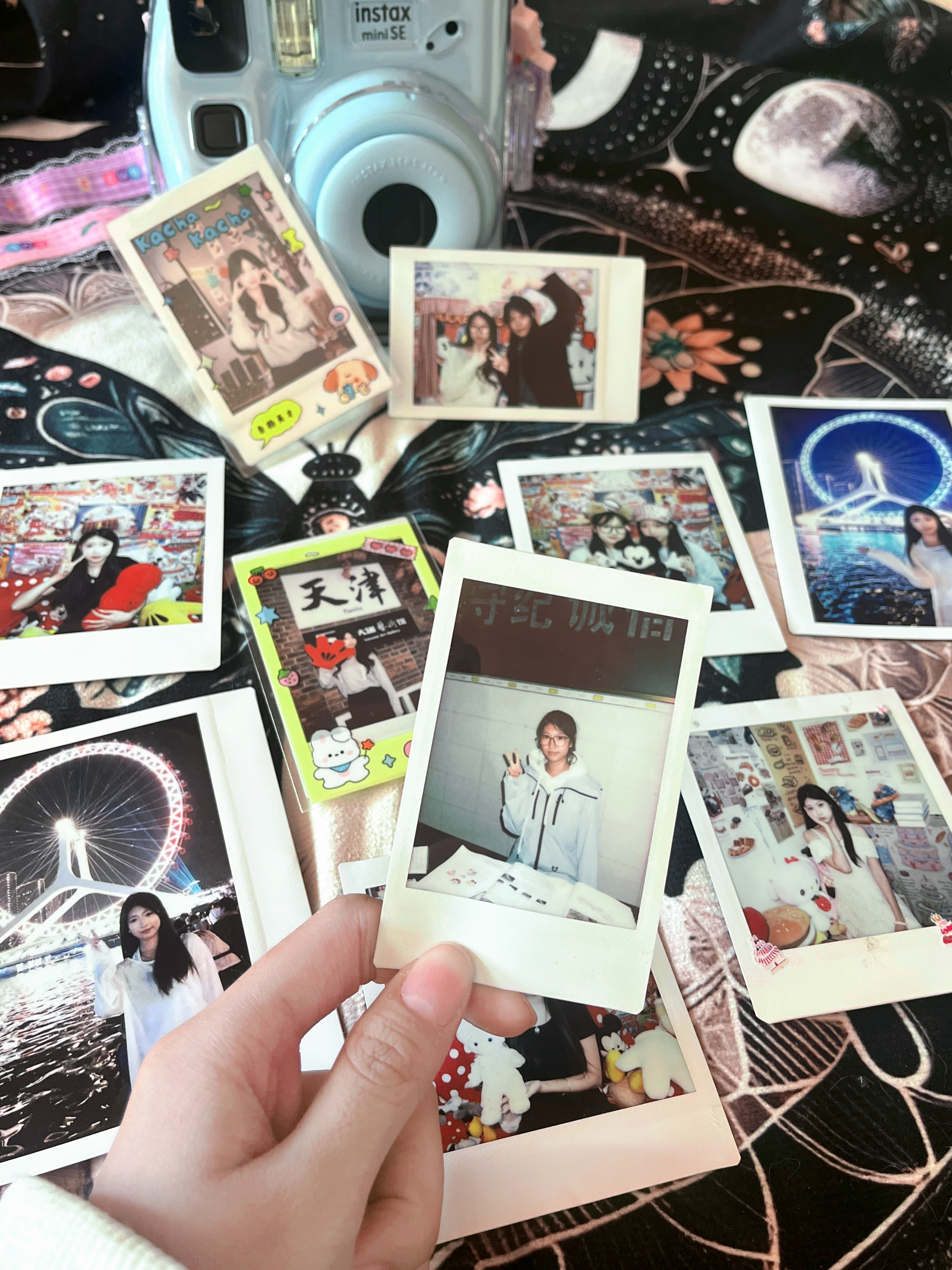 INSTAX富士instax立拍立得 一次成像相机 miniSE（mini7+升级款）蓝色 实拍图