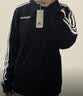 adidas休闲舒适三条纹立领夹克外套卫衣男装秋季阿迪达斯轻运动 黑色/白（推荐选大一码）   M 实拍图