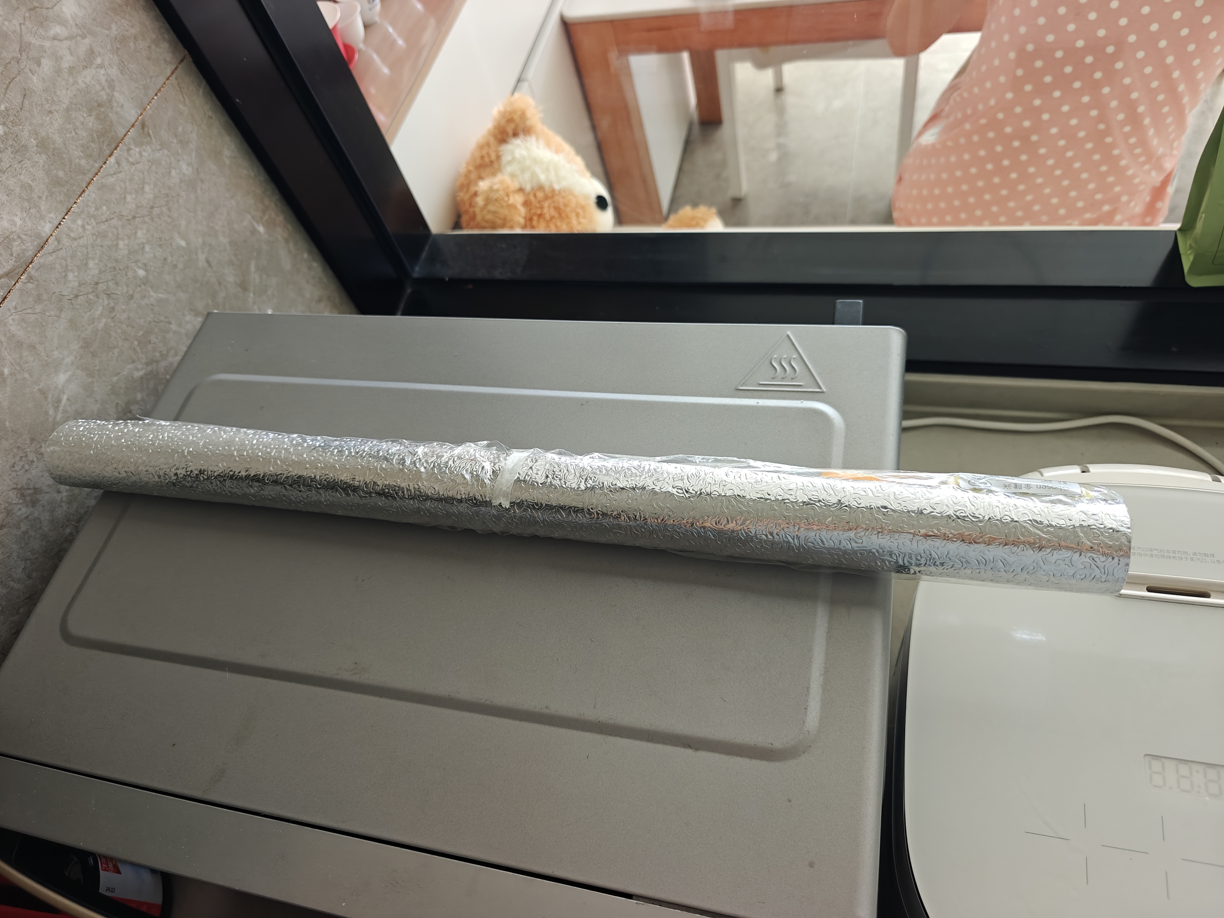 金隆兴防油贴铝箔厨房防油贴纸0.6*5米橱柜防水耐高温防潮灶台面保护膜 实拍图