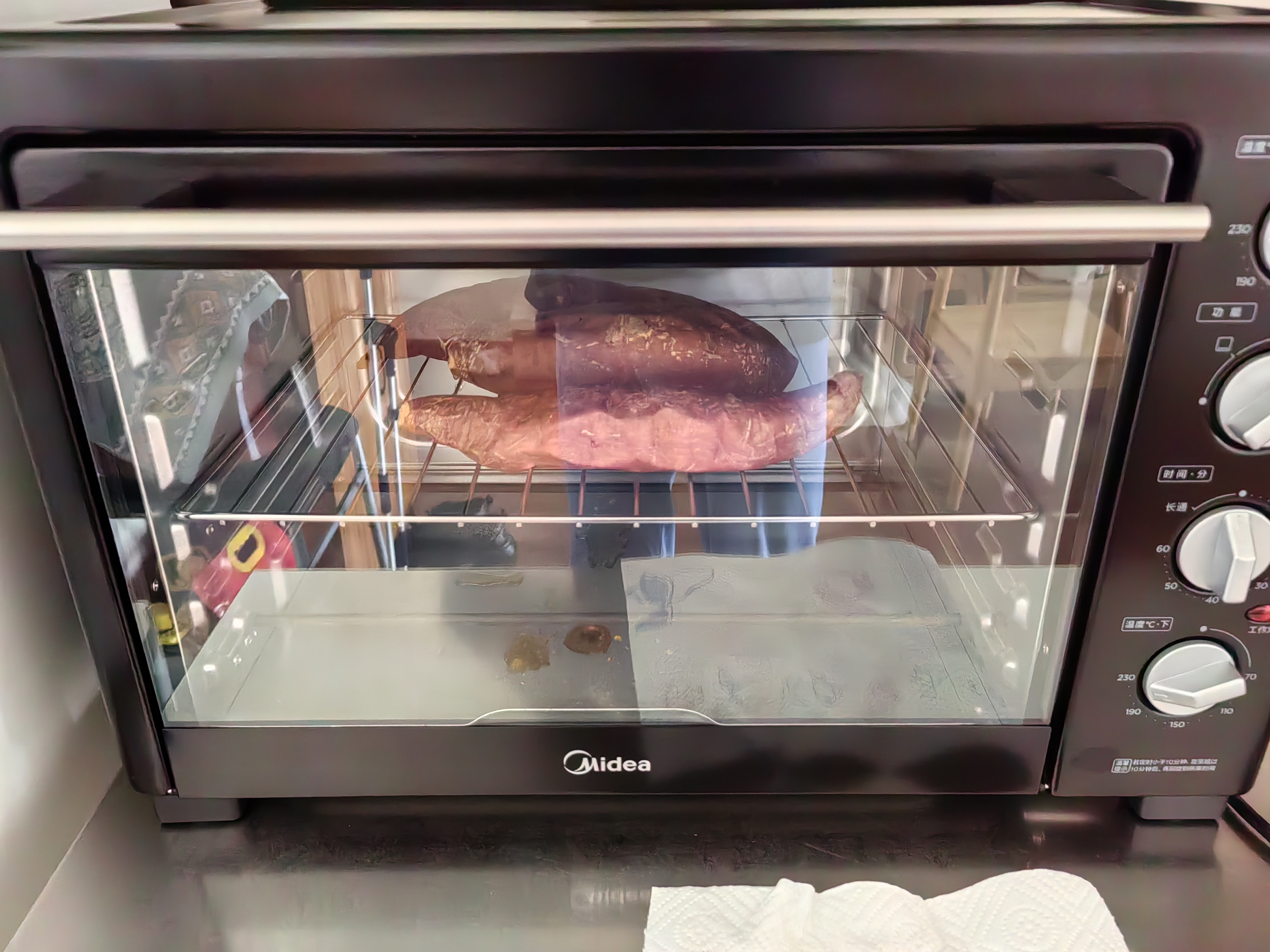 美的（Midea）40L大容量多功能电烤箱家用专业烘焙 上下独立控/温机械操控/四层烤位MG38CB-AA三代 实拍图